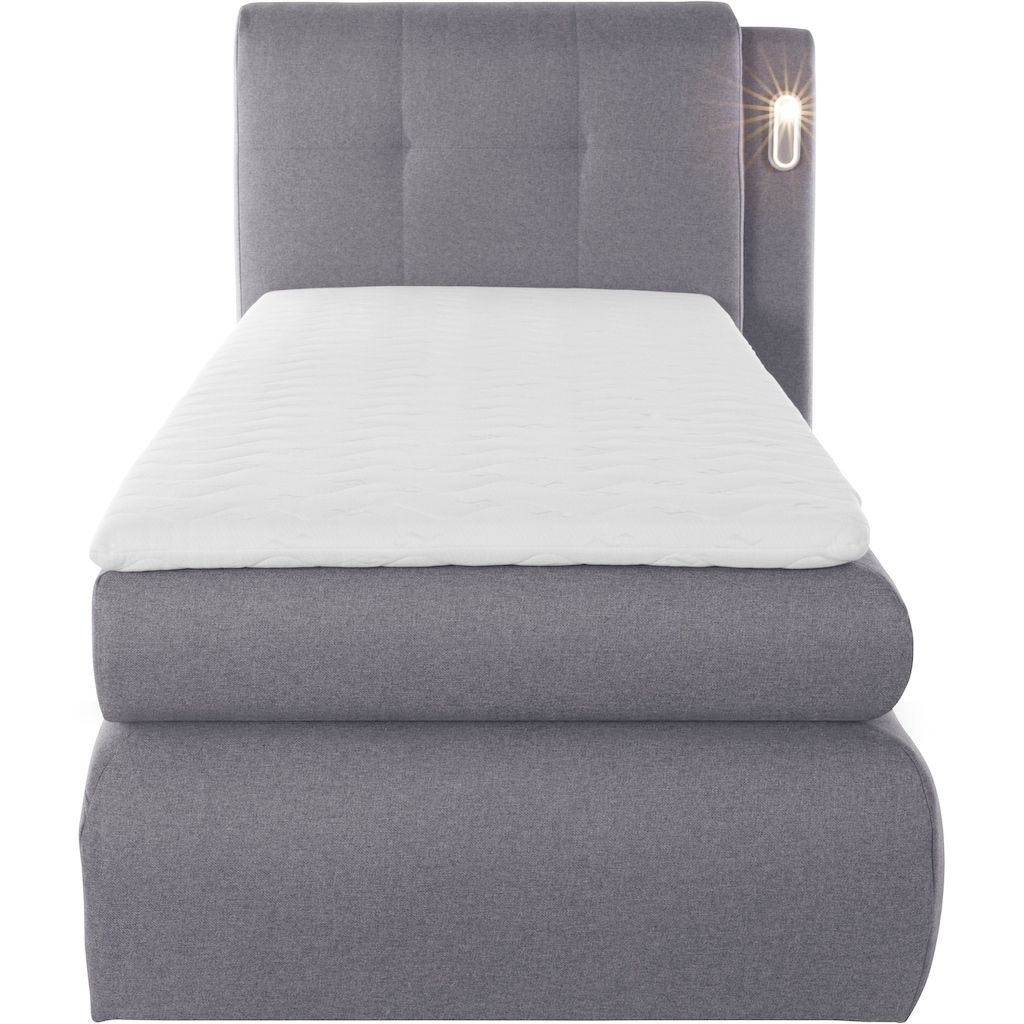 COLLECTION AB Boxspringbett »Borna«, inklusive Bettkasten, LED-Beleuchtung und Topper