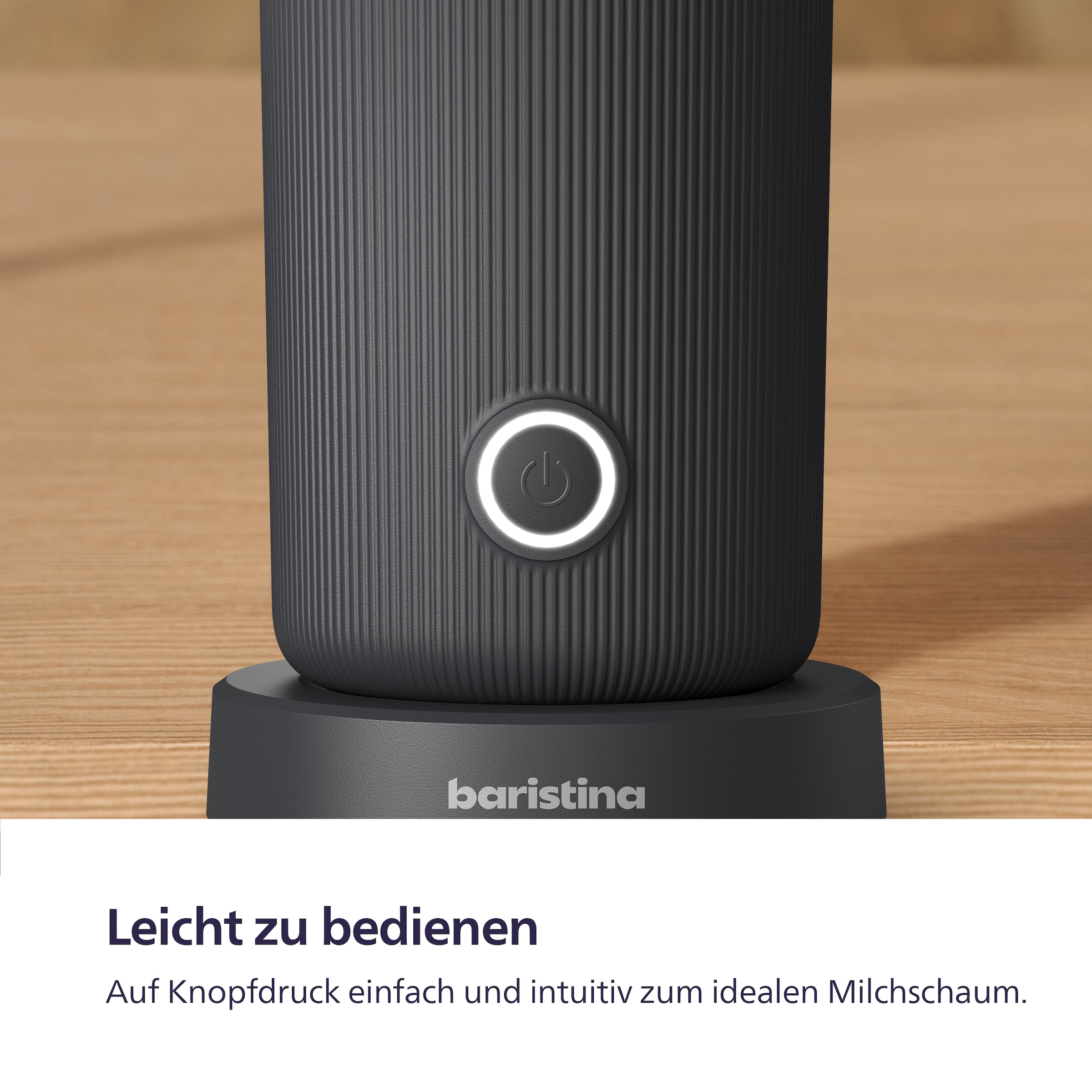 PHILIPS baristina Milchaufschäumer »BAR311, Antihaftbeschichtung, leichte Reinigung« 15,3 W warmer und kalter Milchschaum, 120 ml Fassungsvermögen