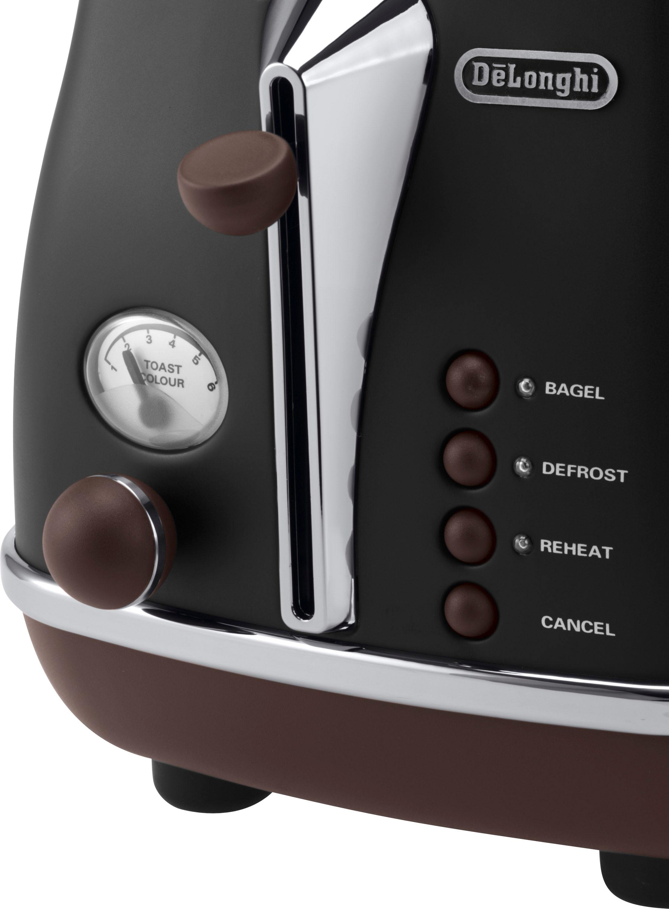 De'Longhi Toaster »CTOV 2003.BK«, 2 kurze Schlitze, 900 W