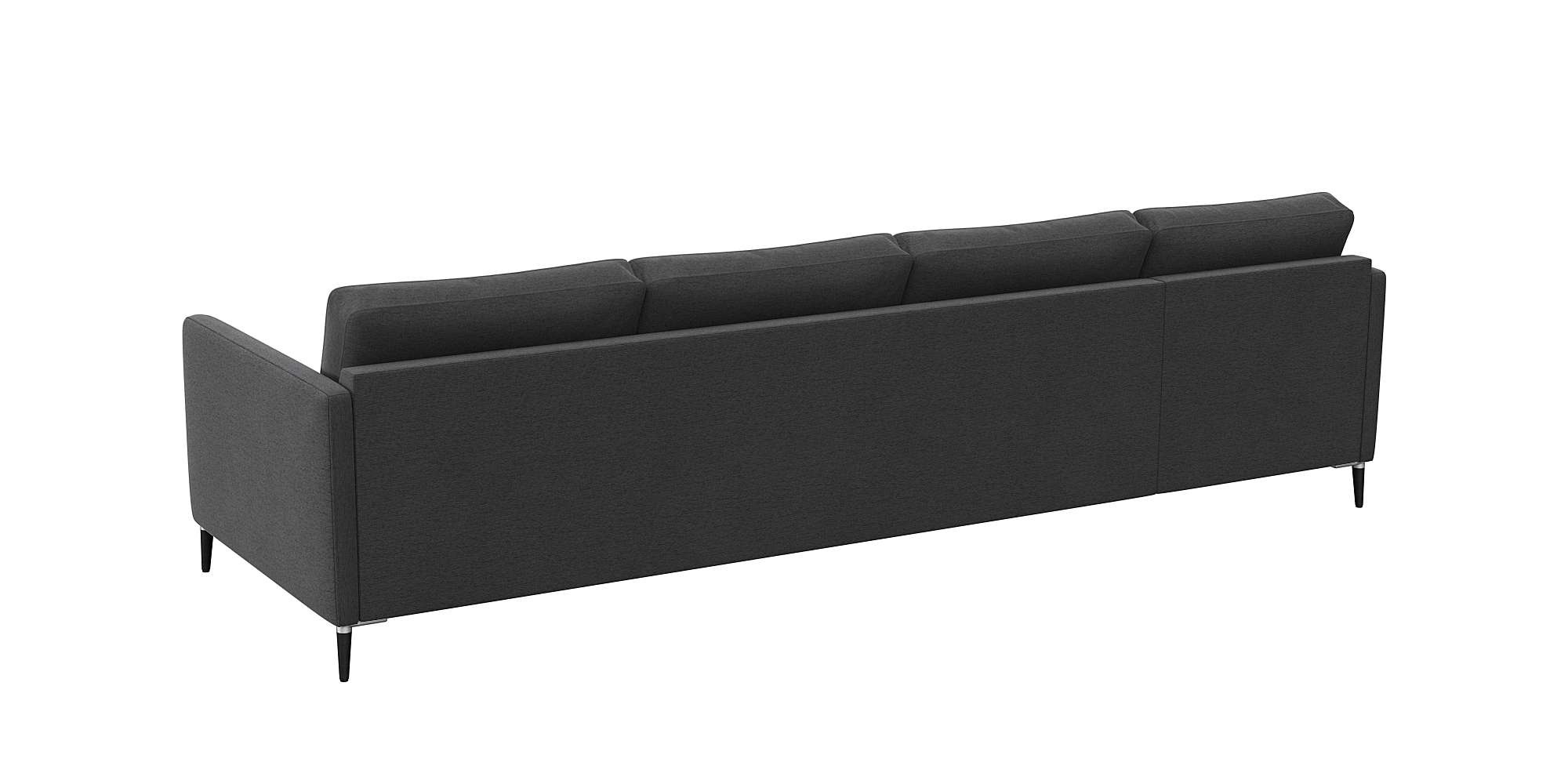 FLEXLUX Ecksofa »Fiore, L-Form«, schmale Armlehnen, Kaltschaum, Füße Alu+schwarz