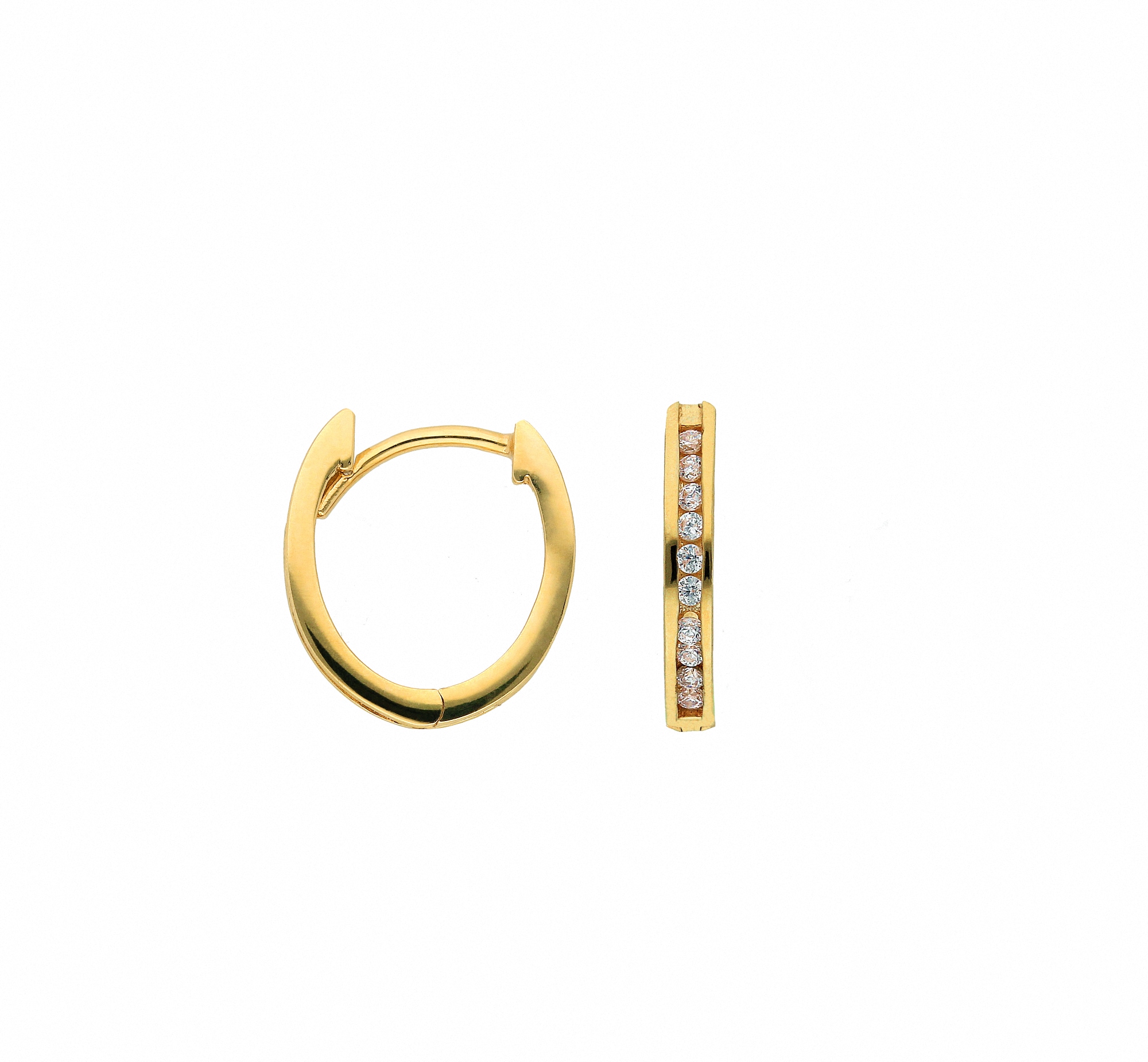 Creolen«, Zirkonia für Ohrringe BAUR kaufen Damen mit | Ohrhänger Paar Adelia´s online Goldschmuck »585 Gold