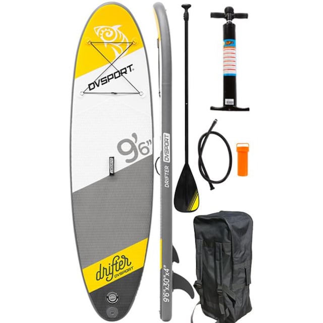 DVSPORT Inflatable SUP-Board »DVSport Stand-up-Paddleset Drifter«, (Set, 4  tlg., mit Paddel, Pumpe und Transportrucksack) | BAUR