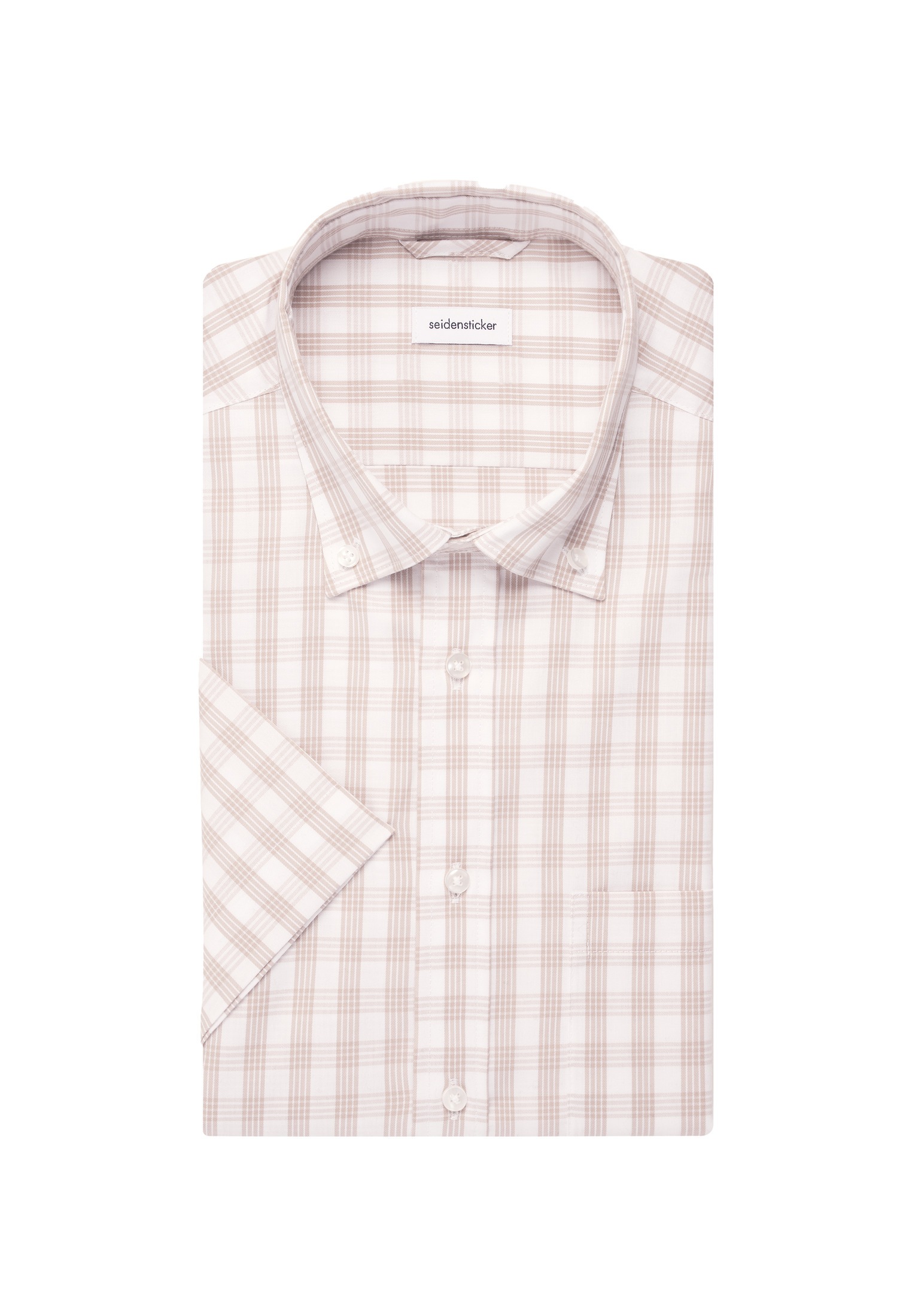 seidensticker Businesshemd »Regular«, Regular Kurzarm Button-Down-Kragen Karo