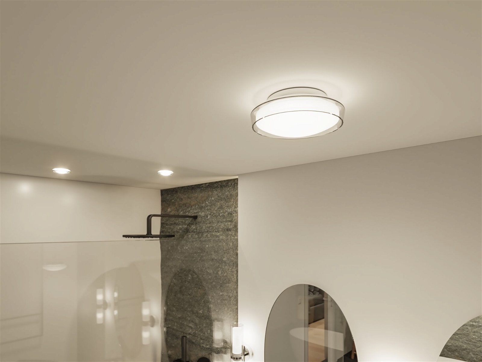 Paulmann LED Deckenleuchte »Selection Bathroom Luena IP44 11,5W 3000K Chrom  230V Glas/Metall«, 1 flammig-flammig | BAUR