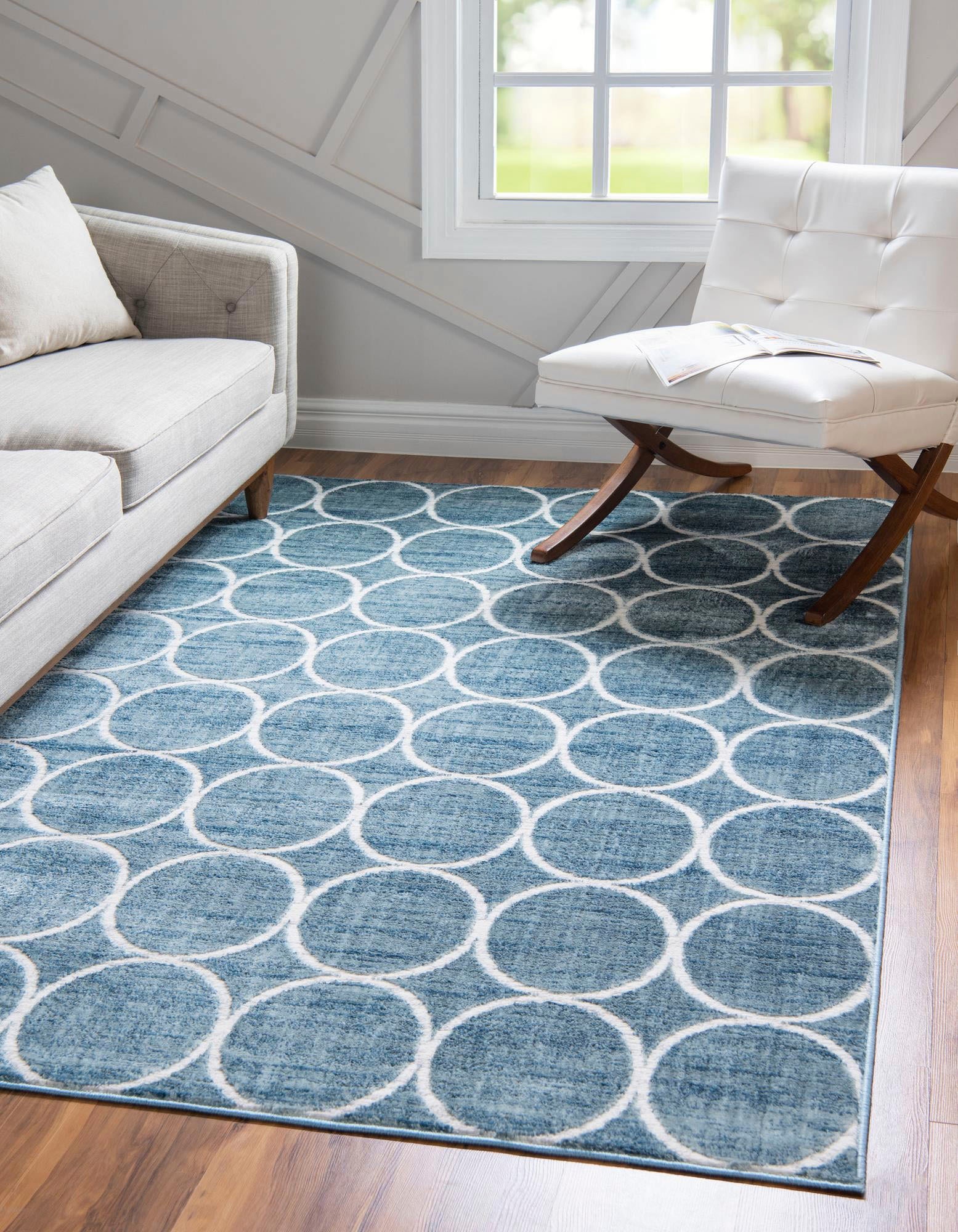Myflair Möbel & Accessoires Teppich »Titan Trellis, LAGERRÄUMUNG!« rechteckig 13 mm Höhe Kurzflor, gewebt, modernes Design, Motiv Kreise