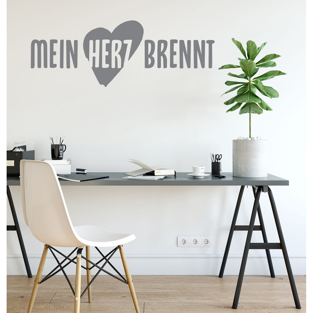 queence Wandtattoo »MEIN HERZ BRENNT«, (1 St.)