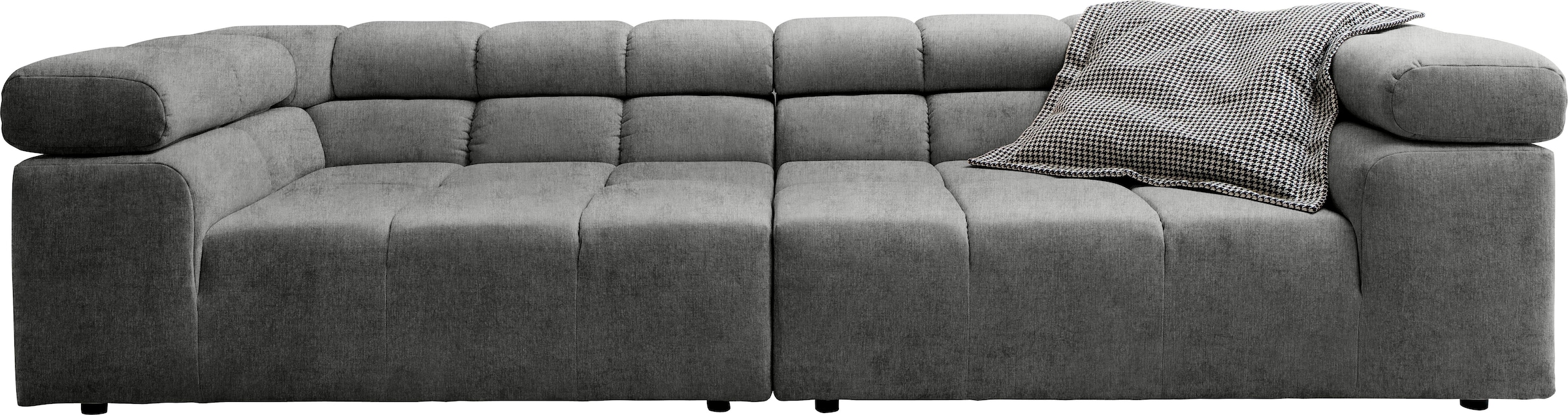 Home affaire Big-Sofa "Ancona B/T/H: 290/110/70 cm" auffällige Steppung, in günstig online kaufen