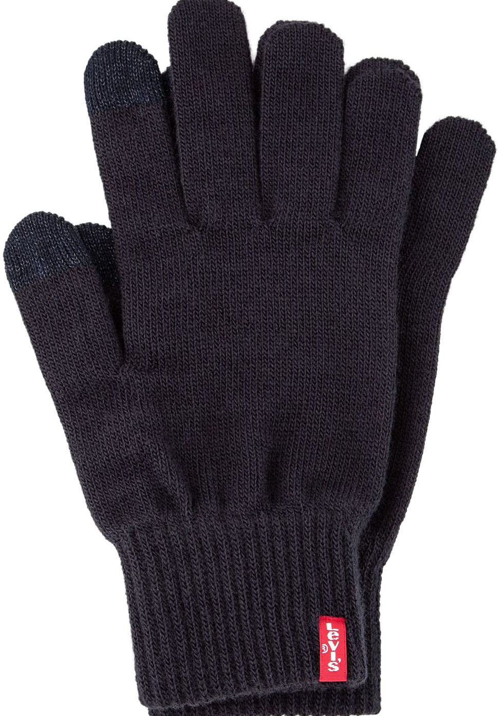 LEVI'S Damen Strickhandschuhe "TOUCHSCREEN", blau, Gr. S, unifarben, Materialmix, Handschuhe, mit Touchfunktion, einfache Bedienung von Smartphones