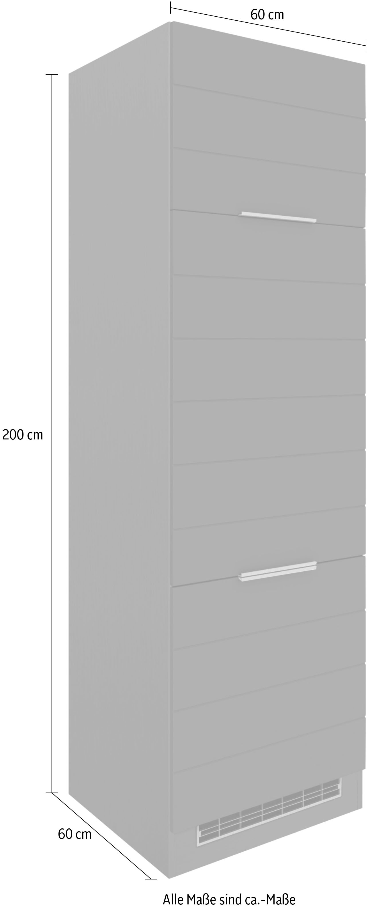 HELD MÖBEL Kühlumbauschrank »Luhe«, 60 cm breit, hochwertige MDF-Fronten  mit waagerechter Lisene bestellen | BAUR