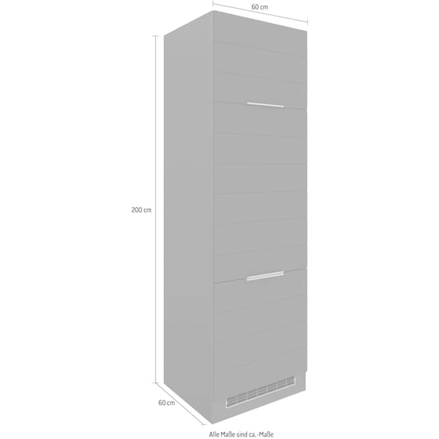 HELD MÖBEL Kühlumbauschrank »Luhe«, 60 cm breit, hochwertige MDF-Fronten  mit waagerechter Lisene bestellen | BAUR