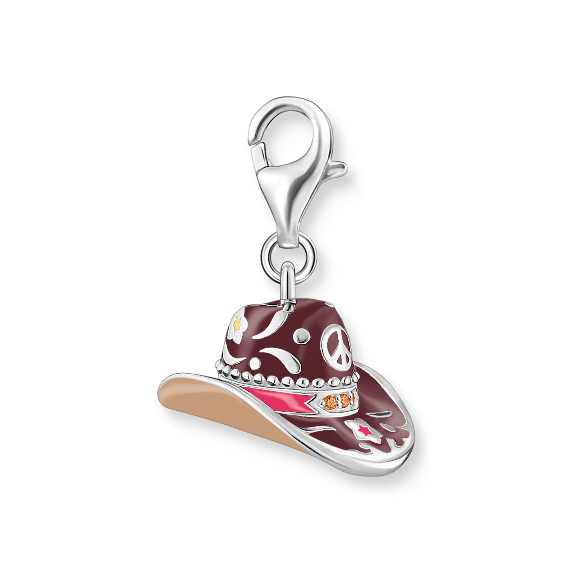 THOMAS SABO Charm-Einhänger »Cowboy-Hut-Motiv, 2216-041-7«, mit Zirkonia (synth.)