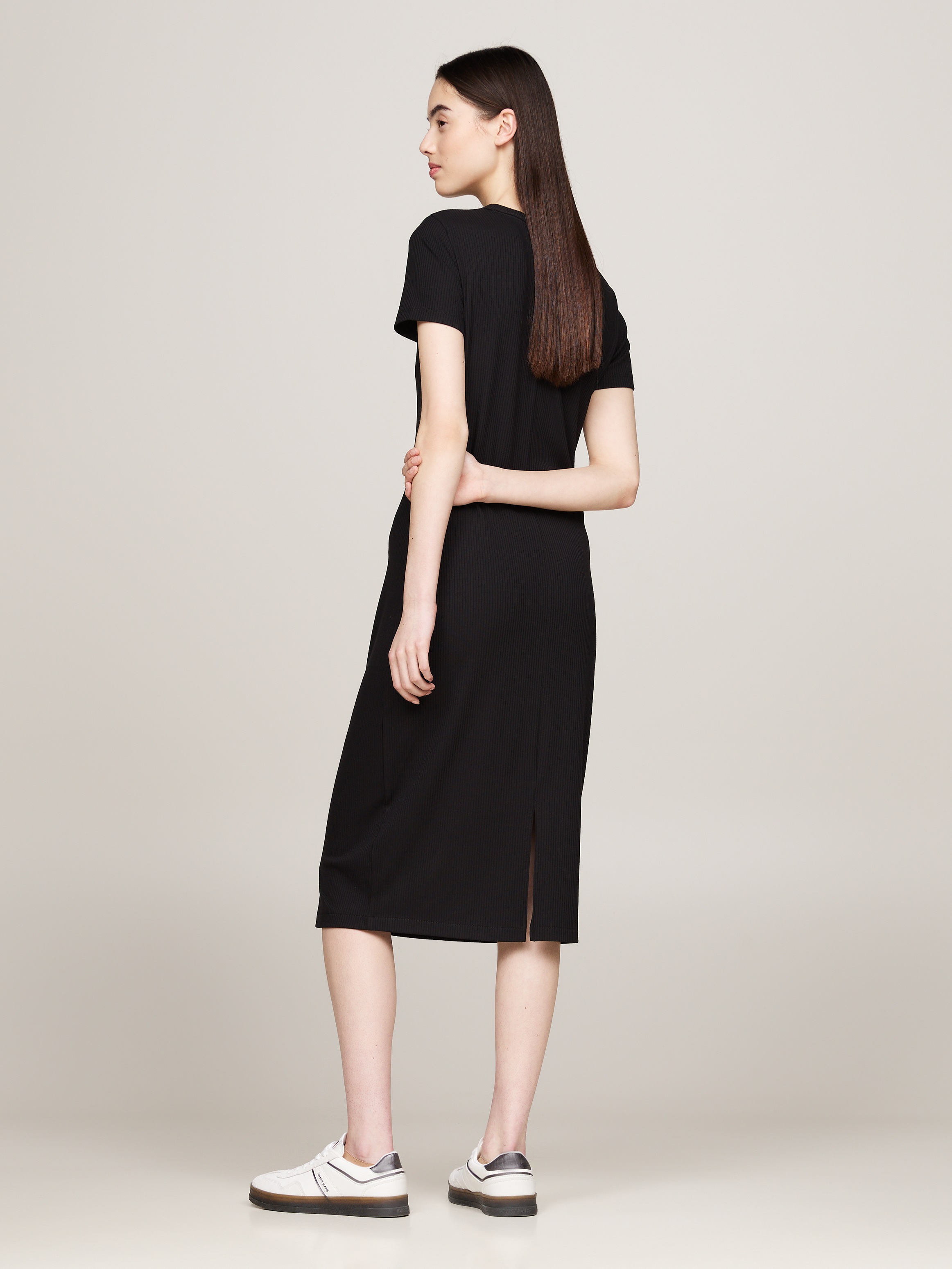 Tommy Jeans Jerseykleid "TJW RIB BODYCON MIDI DRESS", in gerippter Struktur günstig online kaufen