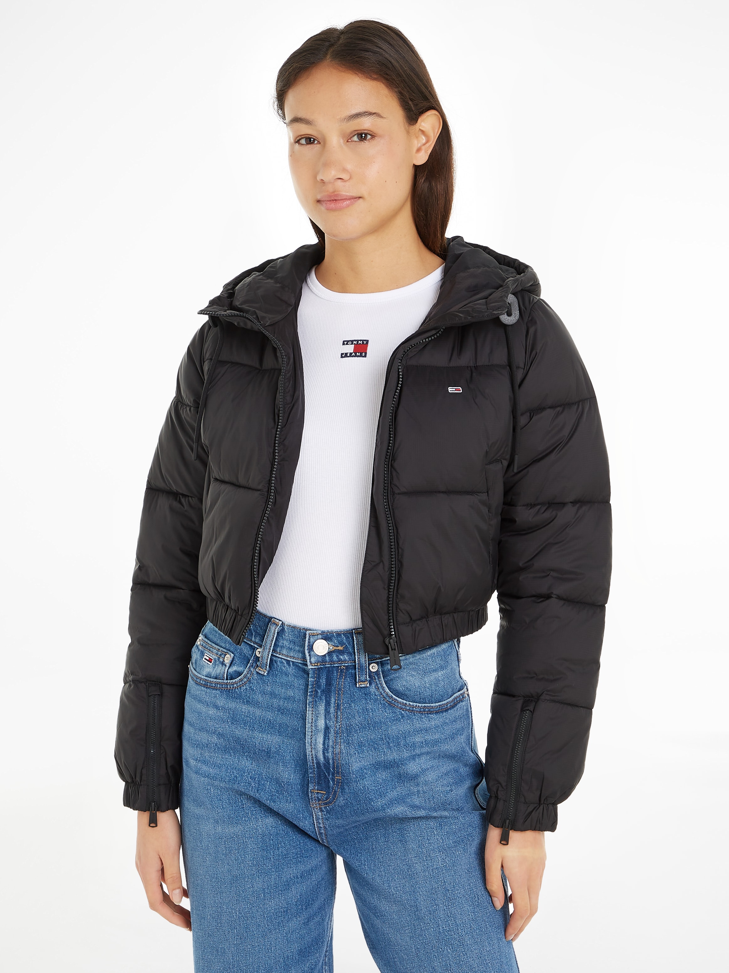 Tommy Jeans Steppjacke "TJW CRP HOODED PUFFER", mit Kapuze, mit Kapuze günstig online kaufen