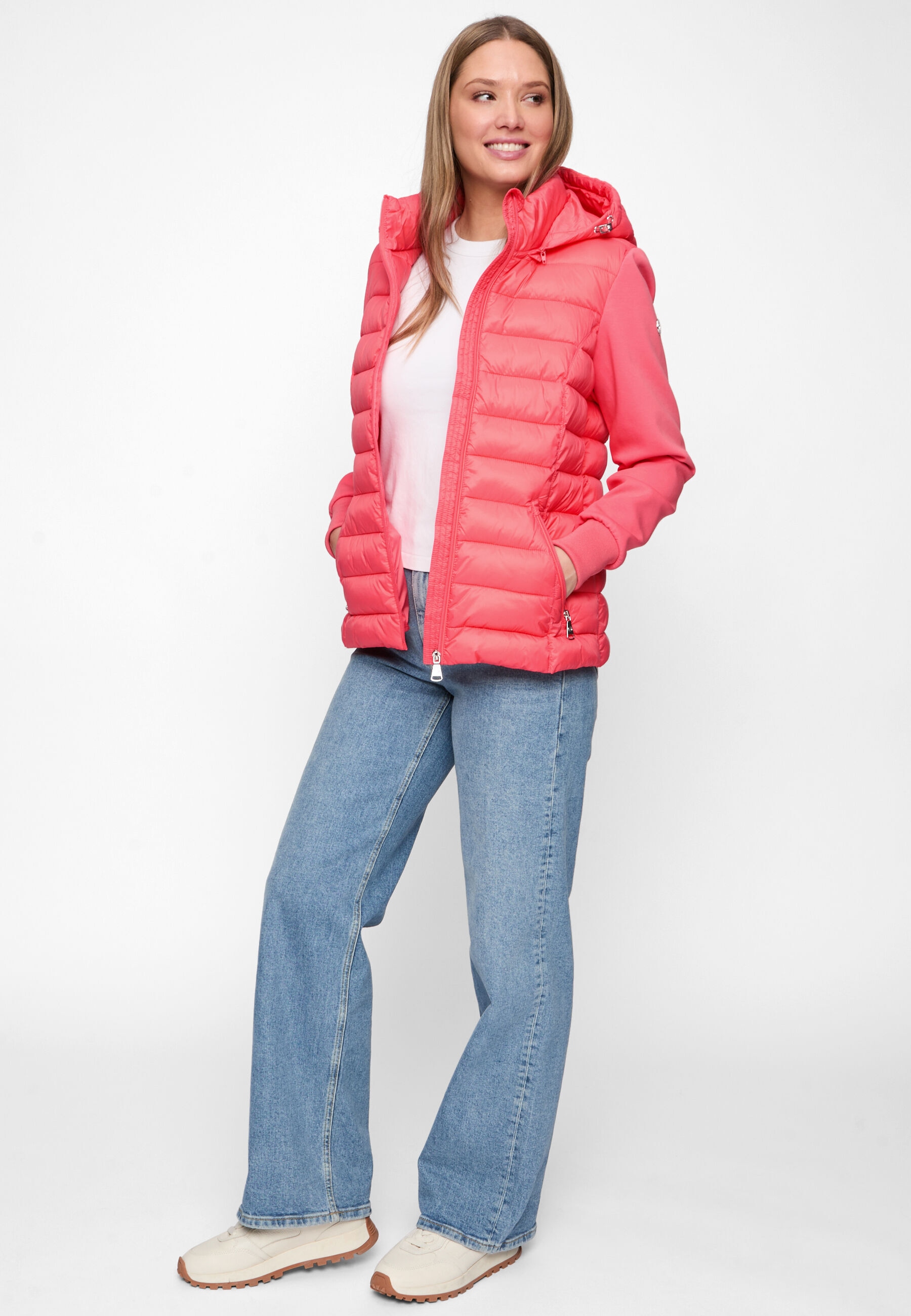 New View Steppjacke »Sophia 2« mit Kapuze Materialmix