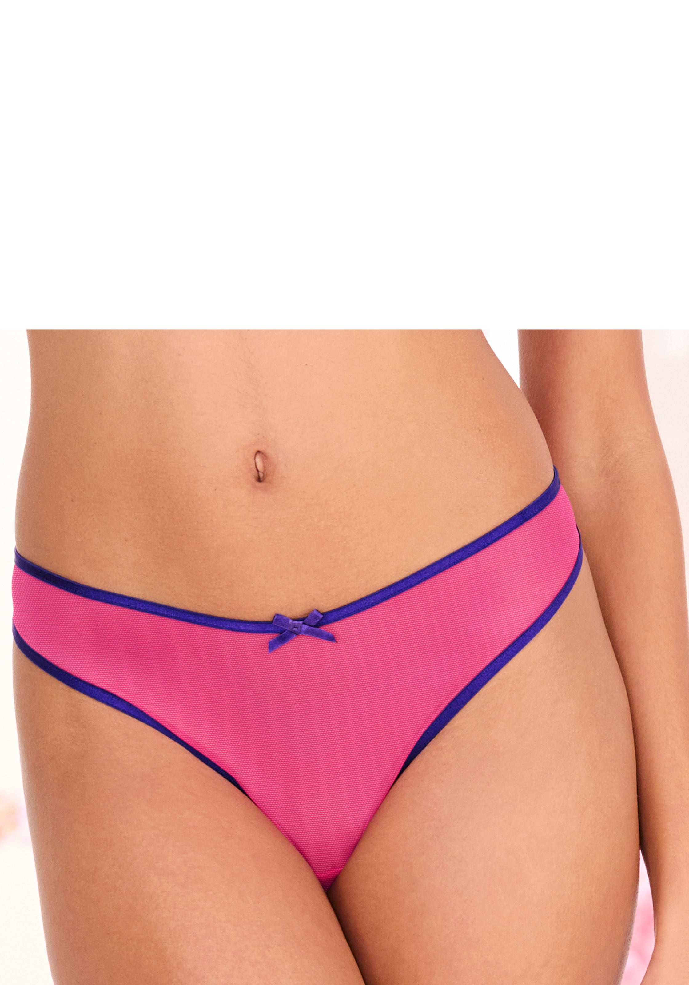 VIVANCE Damen String "Finja", Gr. 36, pink, Mesh, Obermaterial: 80% Polyamid, 20% Elasthan, Unterhosen, aus transparentem Soft-Mesh, transparente