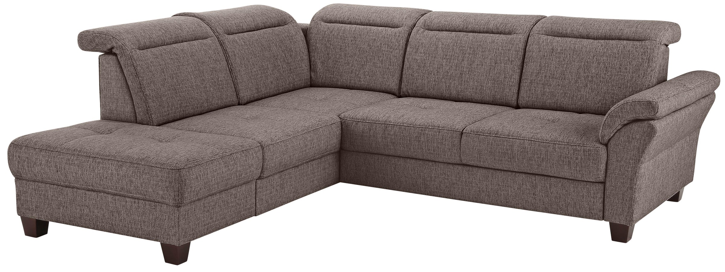OTTO home Ecksofa "Solvei L-Form" wahlweise auch mit Kopfteilverstellung und Schlaffunktion, Federkern