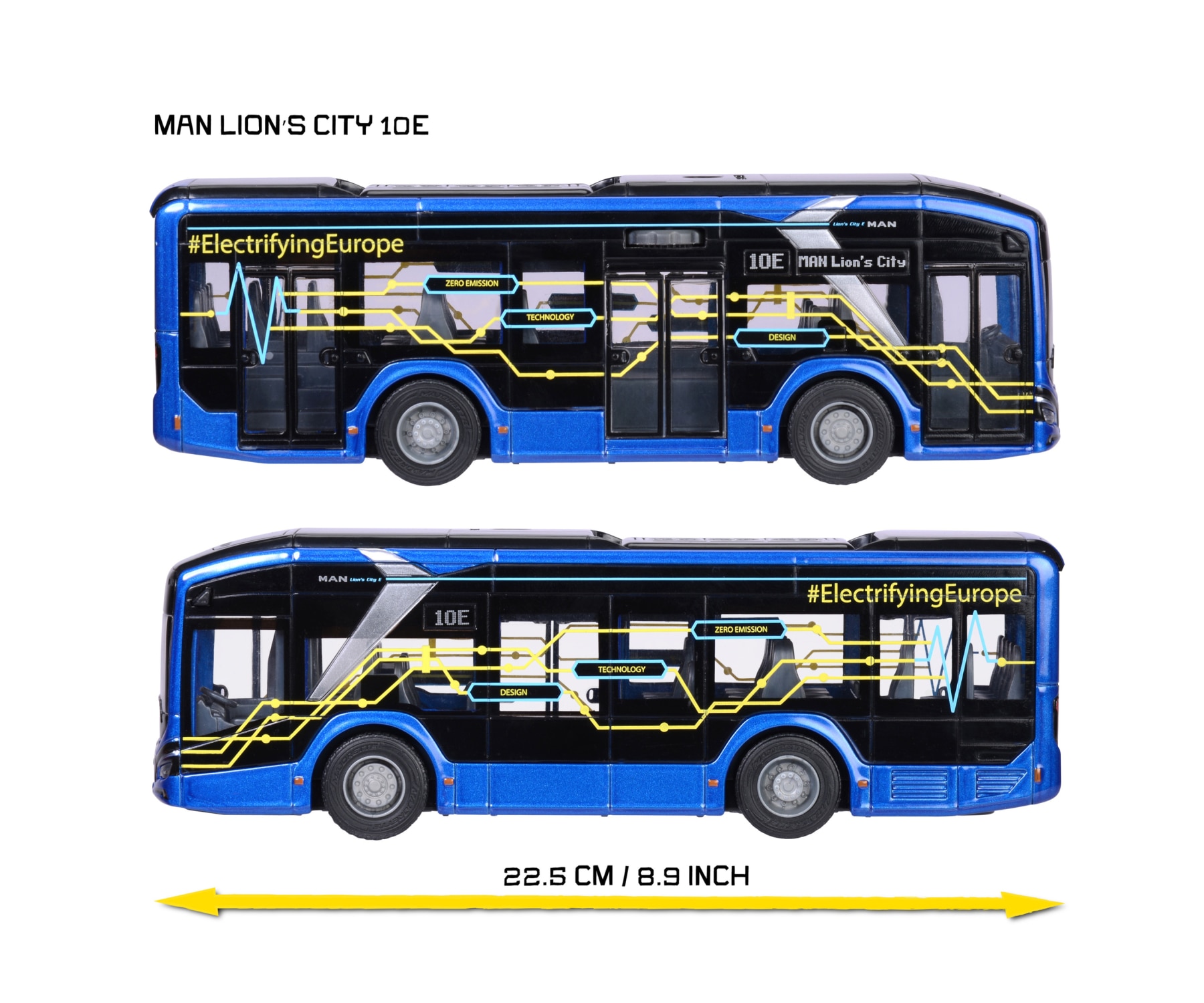 majORETTE Spielzeug-Bus »MAN Lion's City 10 E«