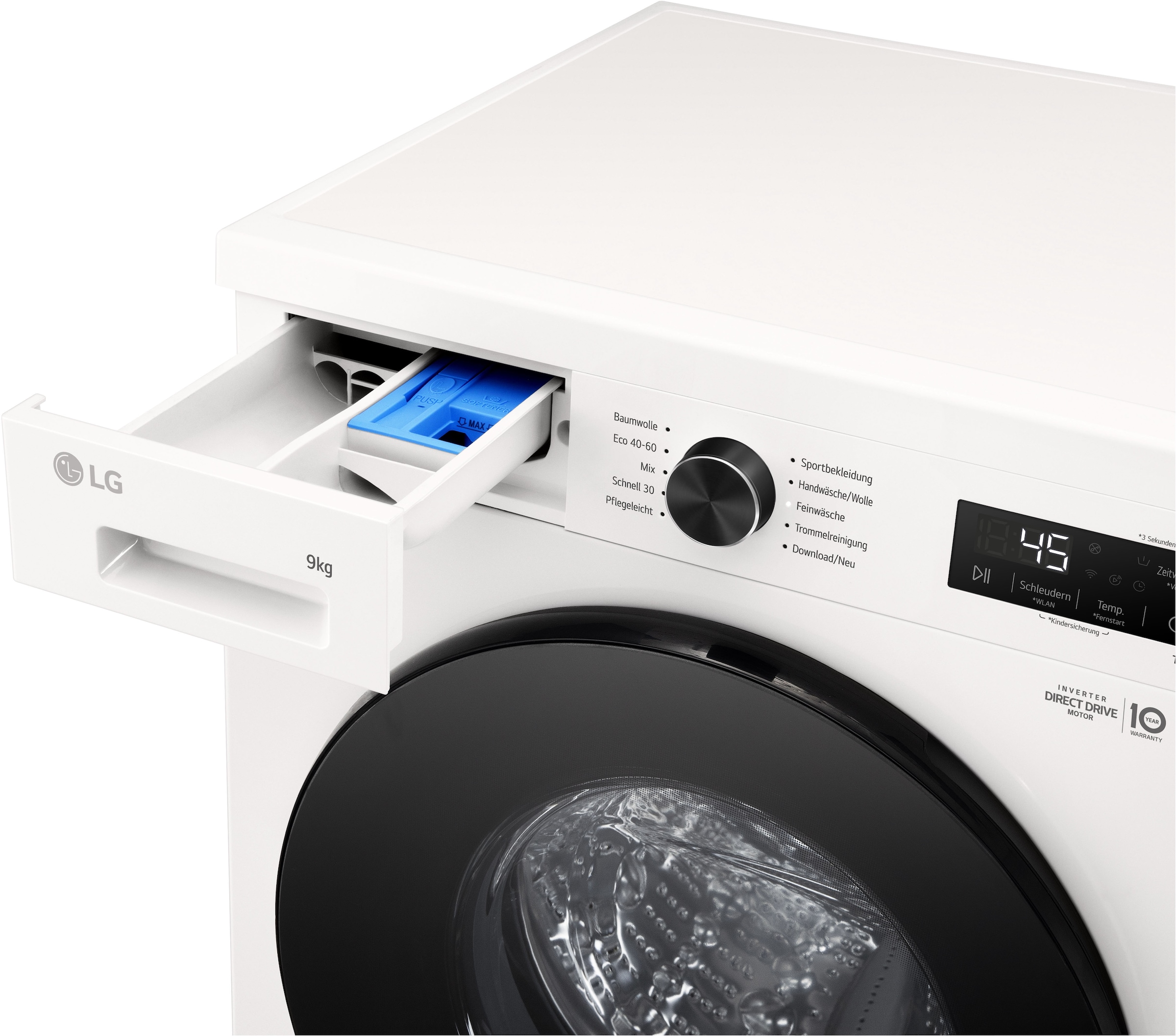 LG Waschmaschine VB »F4WB309Y«, 9 kg, 1350 U/min, Freistehend mit Unterbaumöglichkeit