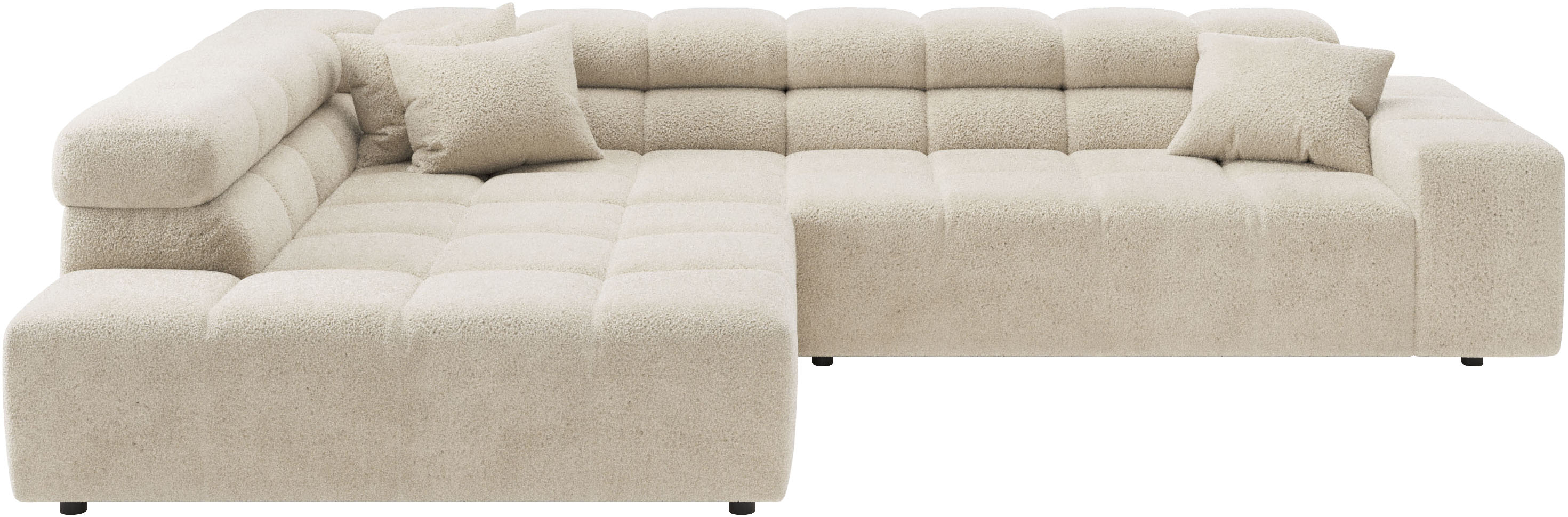 Home affaire Ecksofa "Ancona, Ecksofa, incl. Kopfteilverstellung, Breite 319 cm, L-Form" wahlweise elektrische Sitztiefenverstellung