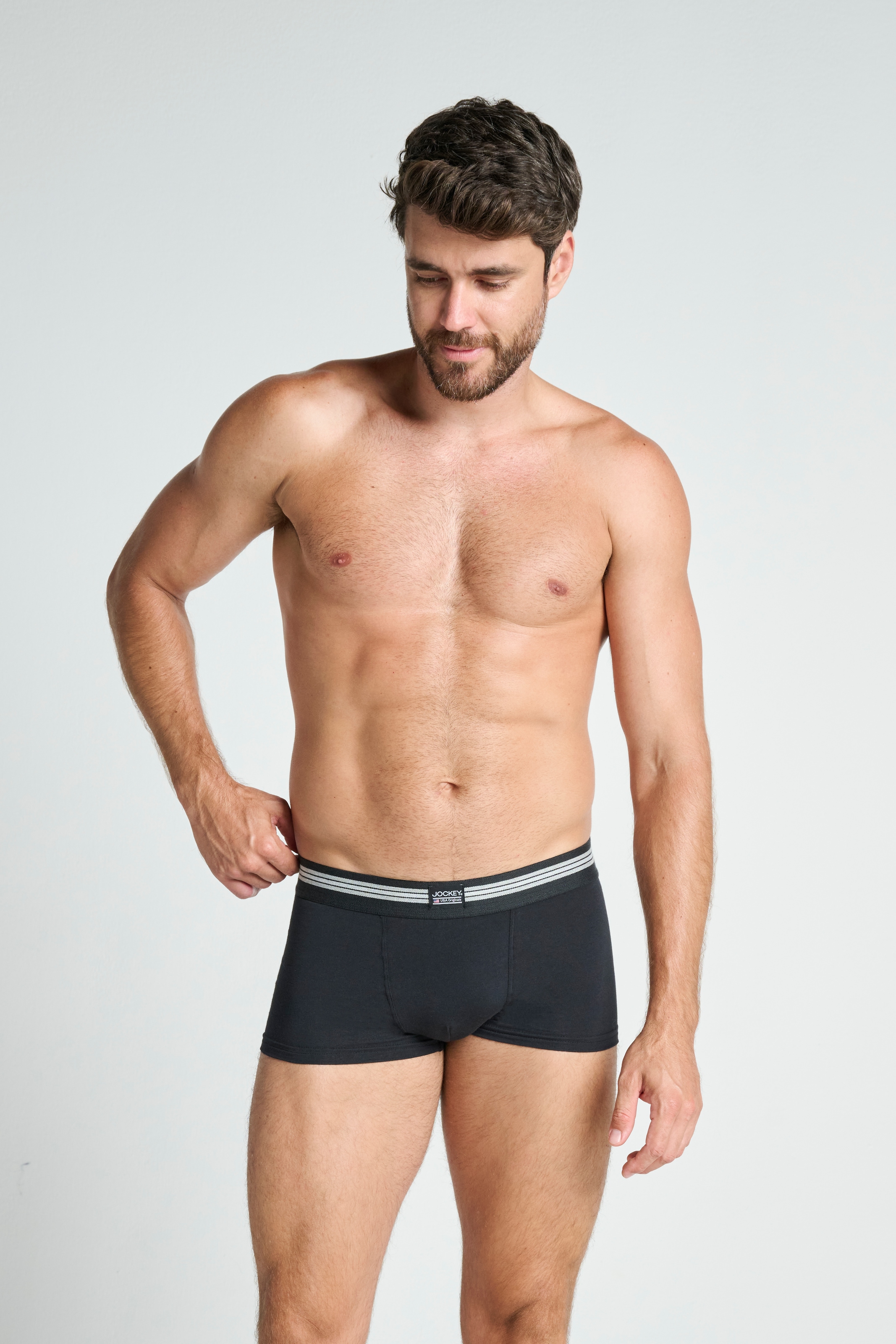 Jockey Trunk »COTTON STRETCH SHORT TRUNK«, (6er Pack), Mittlere Bundhöhe, Ohne Eingriff, Kurzes Bein