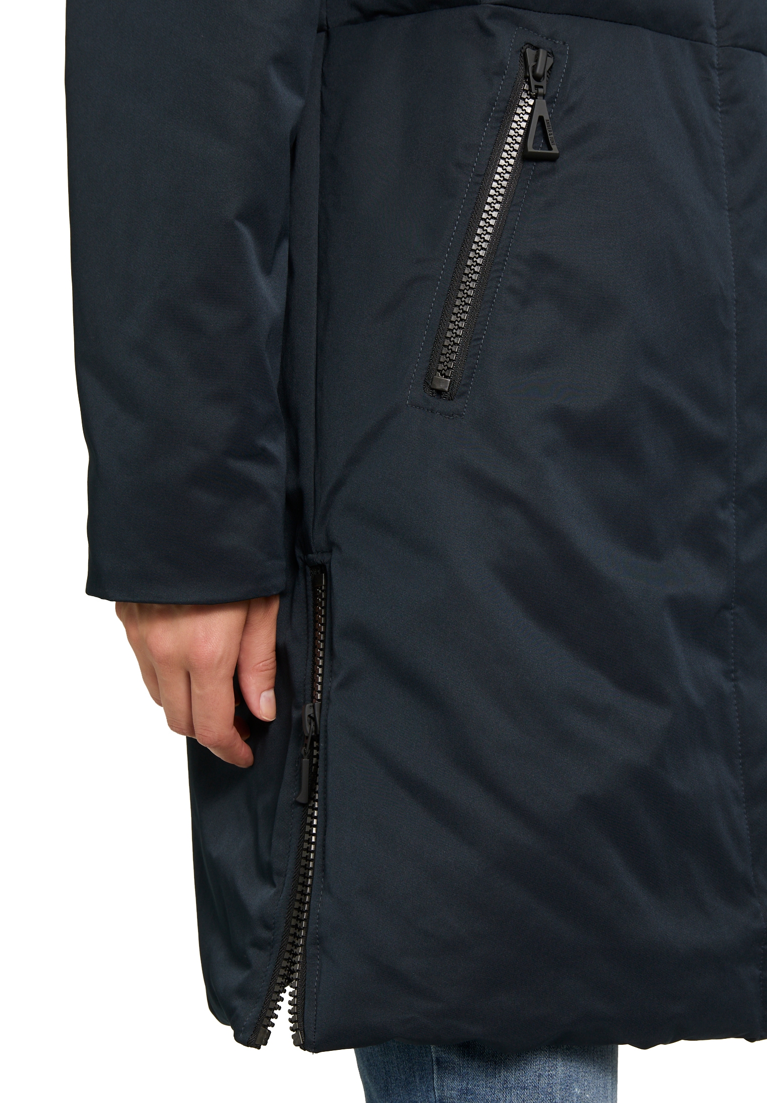 Amber & June Winterjacke »Amber & June Damen Winterjacke Kunstdaune«, mit Kapuze