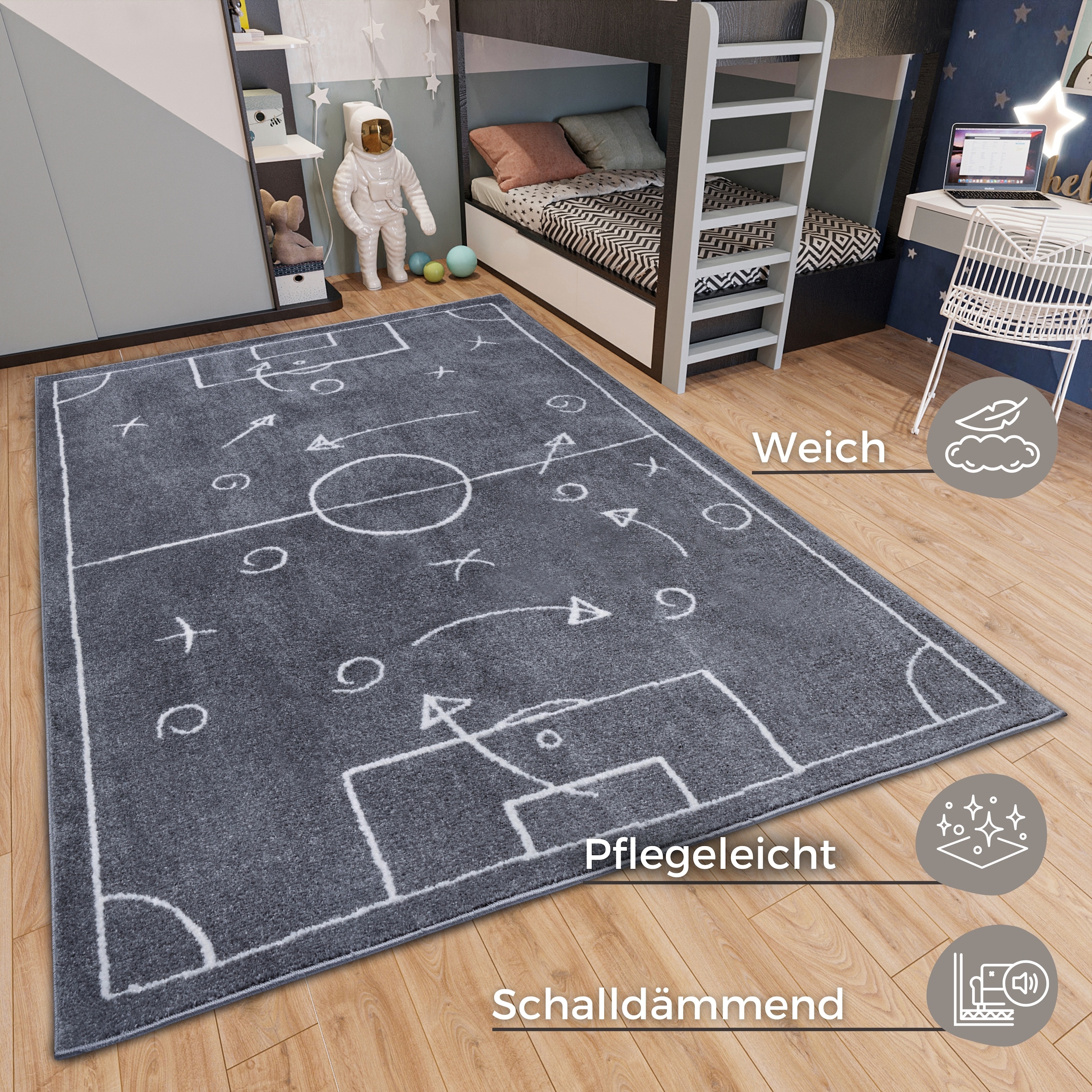 HANSE Home Kinderteppich »Adventures Gameplan«, rechteckig, Spielteppich, weich, Kinderzimmer, Kurzflor, Spielunterlage, Teppich