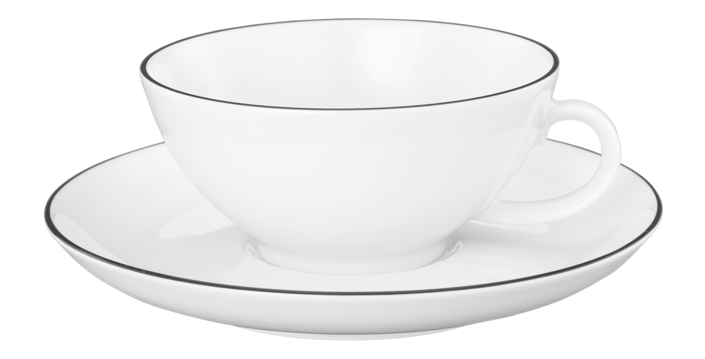 Seltmann Weiden Tasse "Lido Black Line" Teeobertasse 0,14 l günstig online kaufen