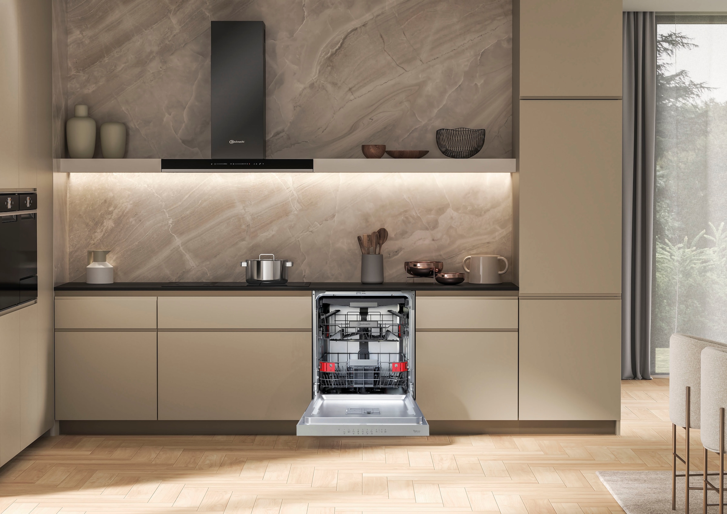 BAUKNECHT Unterbaugeschirrspüler »OBUC Ecosilent 9760«, 14 Maßgedecke, ActiveDry - automatisches Türöffnungssystem