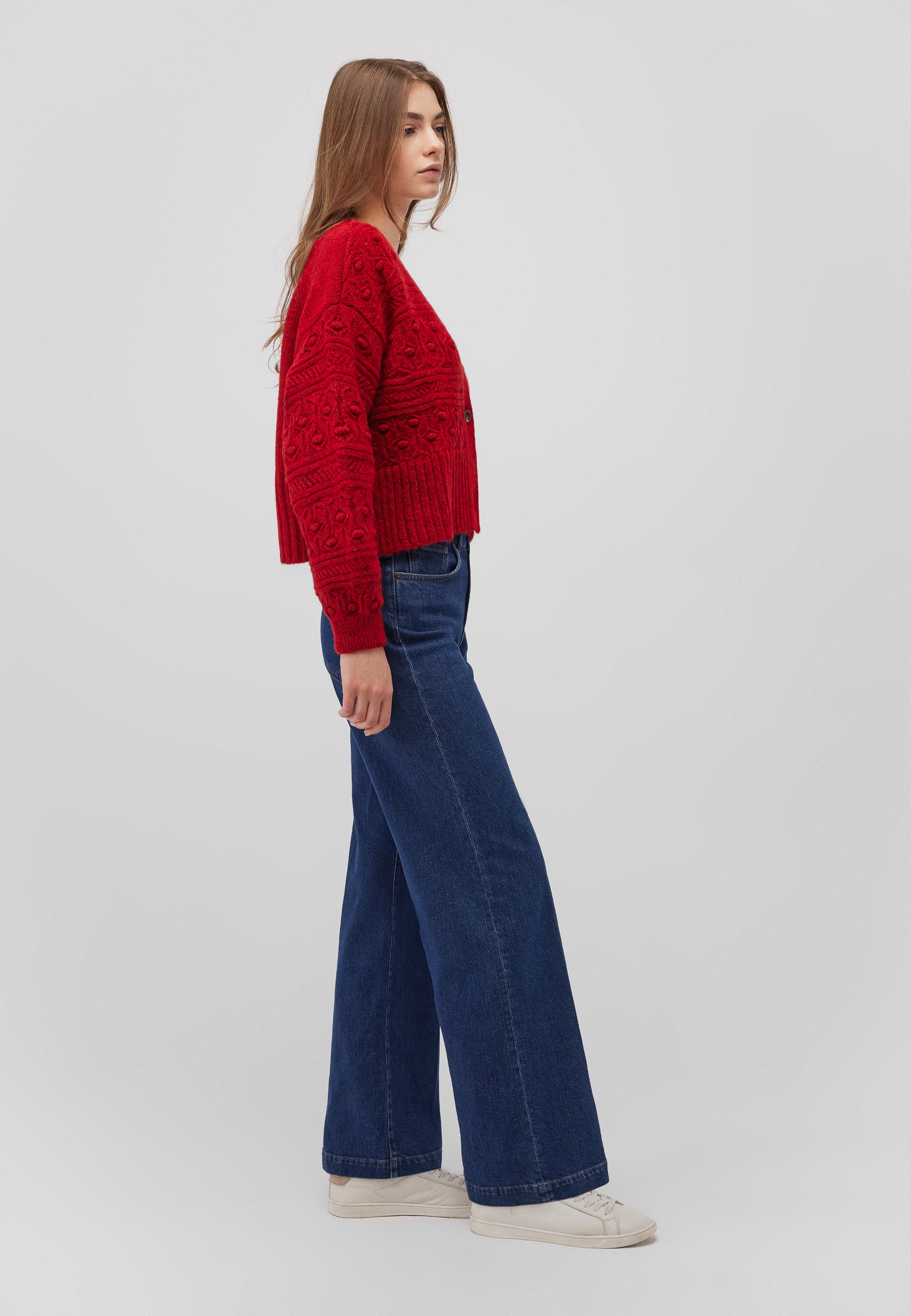 Mavi Strickpullover »BUTTONED CARDIGAN«, Cardigan Strukturiert