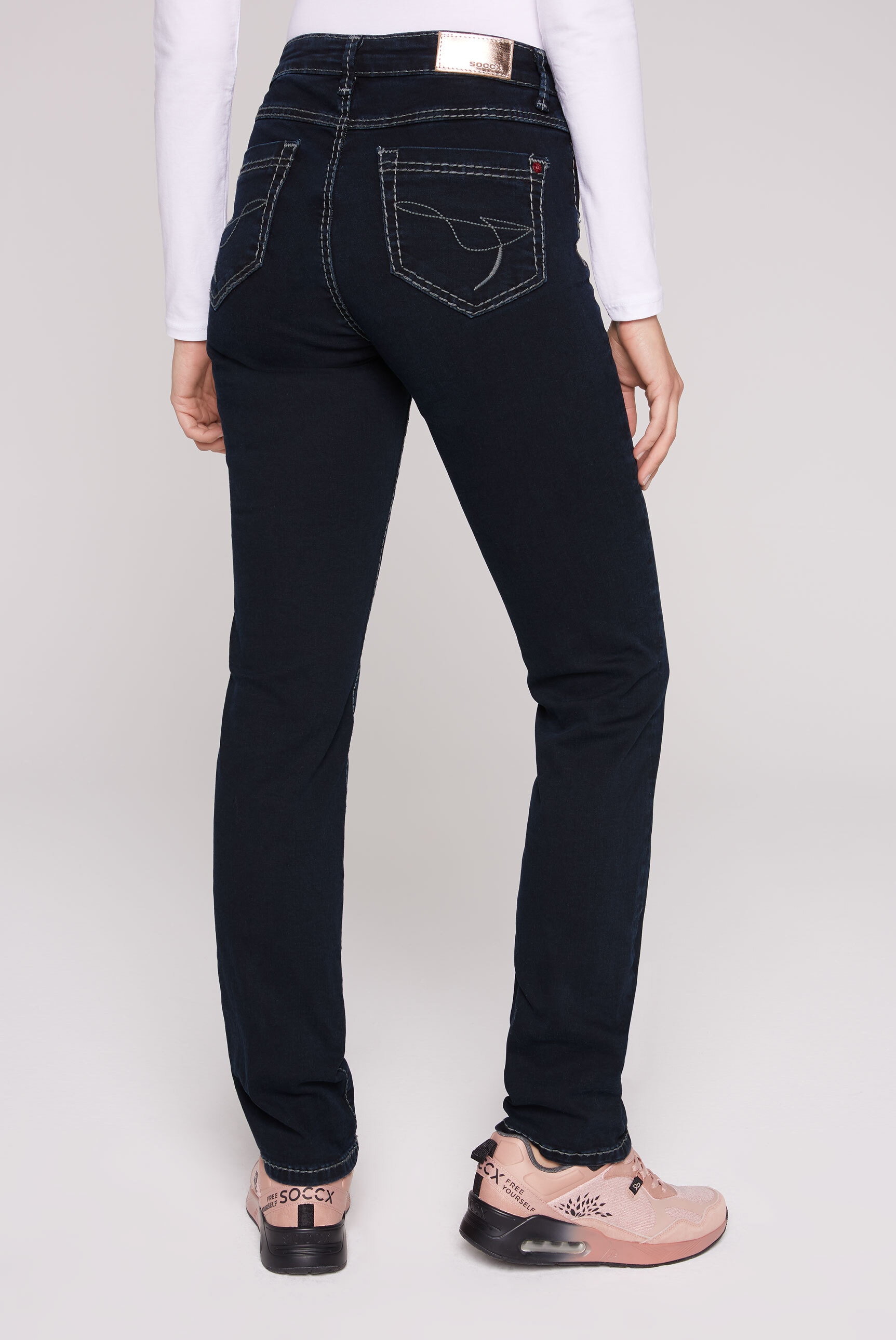 SOCCX Regular-fit-Jeans, mit Stretch-Anteil