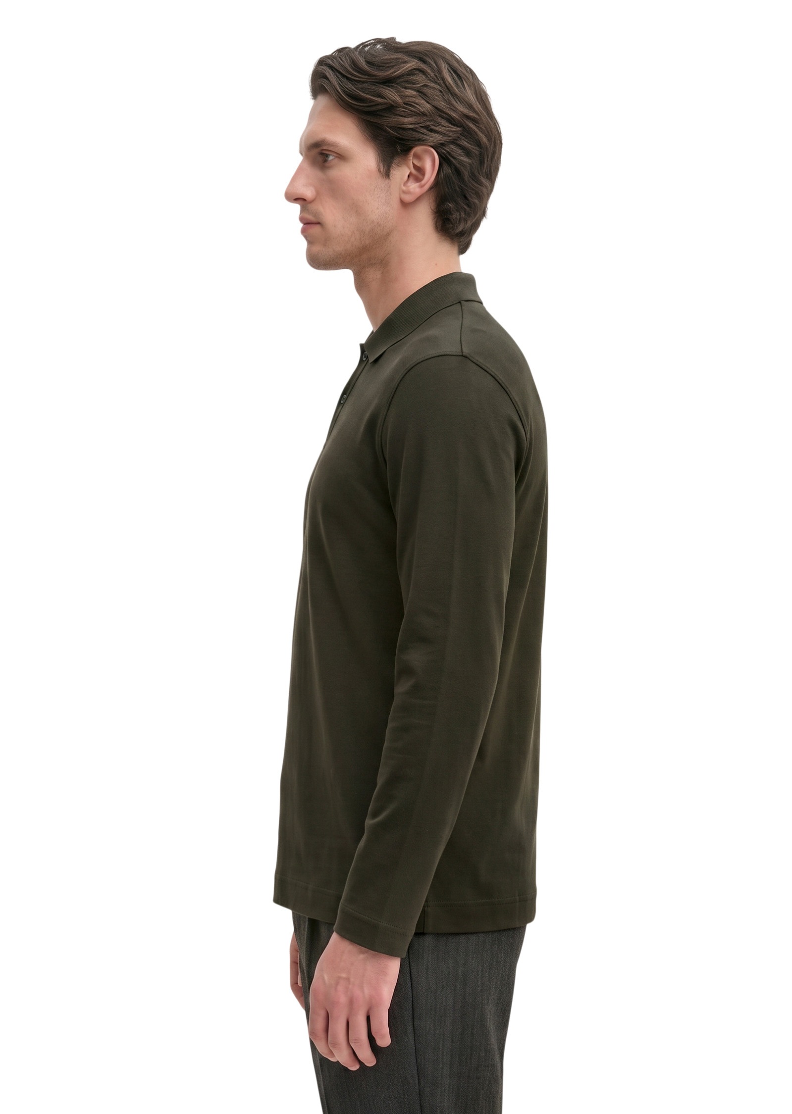 Marc O'Polo Langarm-Poloshirt »aus reiner Bio-Baumwolle«