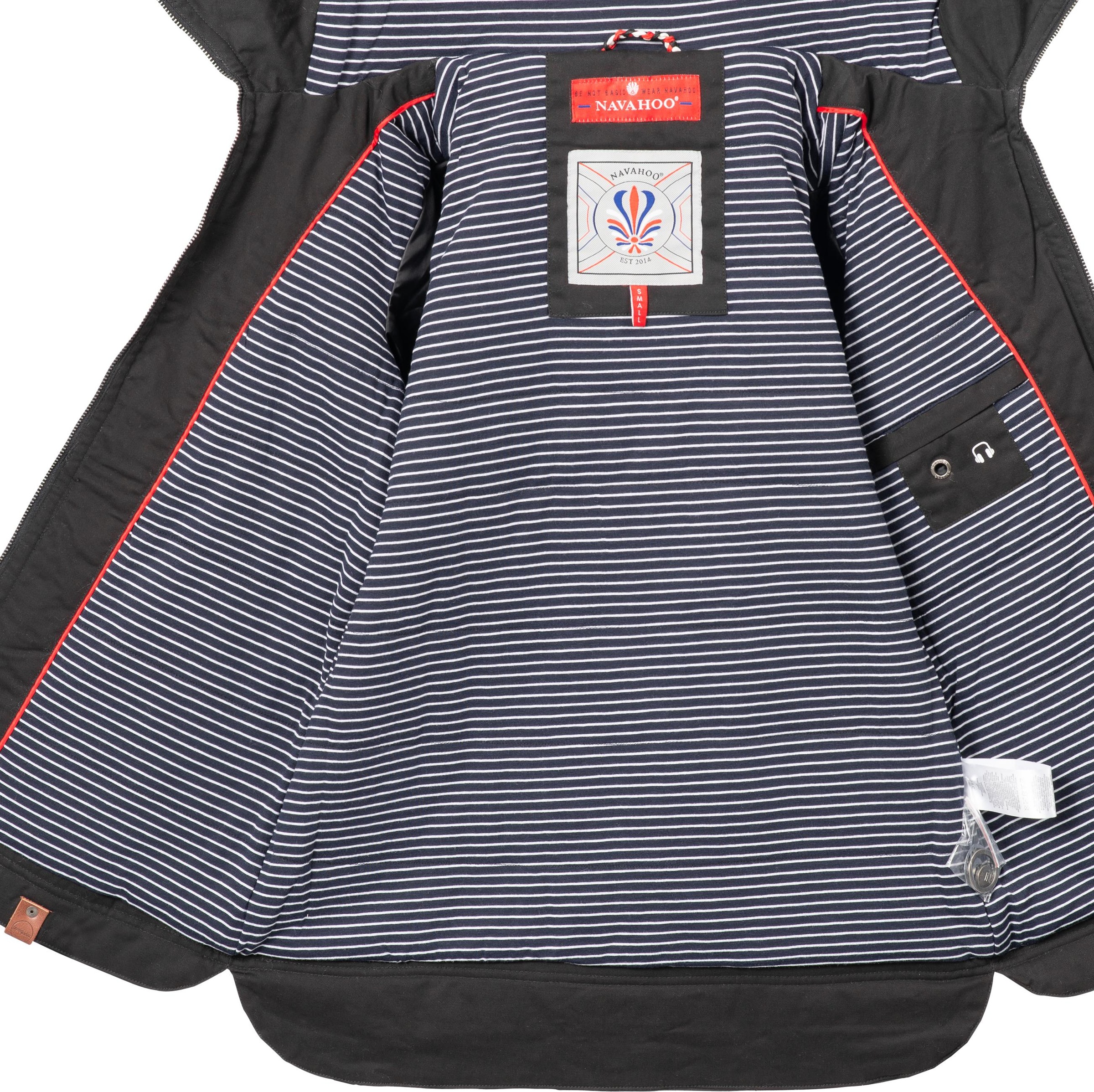 Navahoo Outdoorjacke »Wekoo«, mit Kapuze, moderner Damen Übergangsparka aus Baumwolle mit Kapuze
