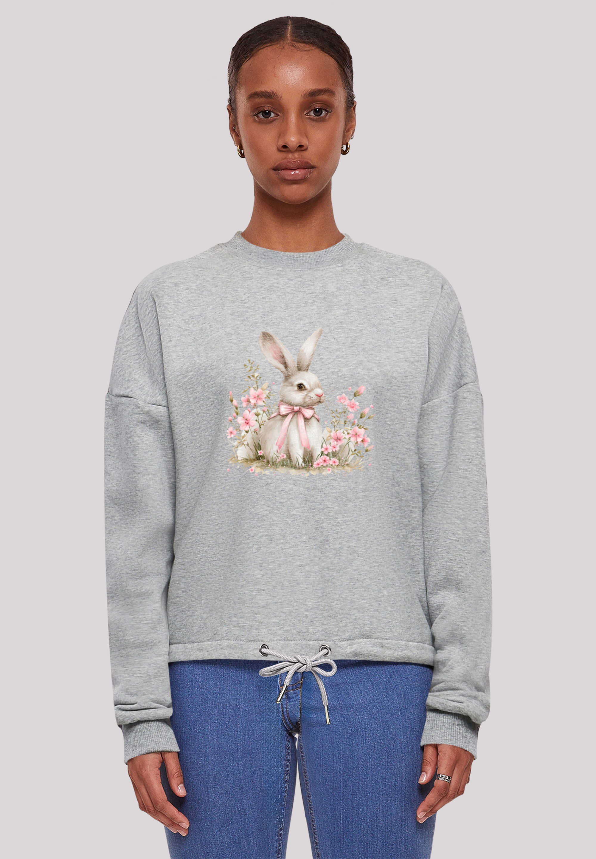 F4NT4STIC Sweatshirt "Niedlicher Osterhase mit Blumen", Premium Qualität günstig online kaufen