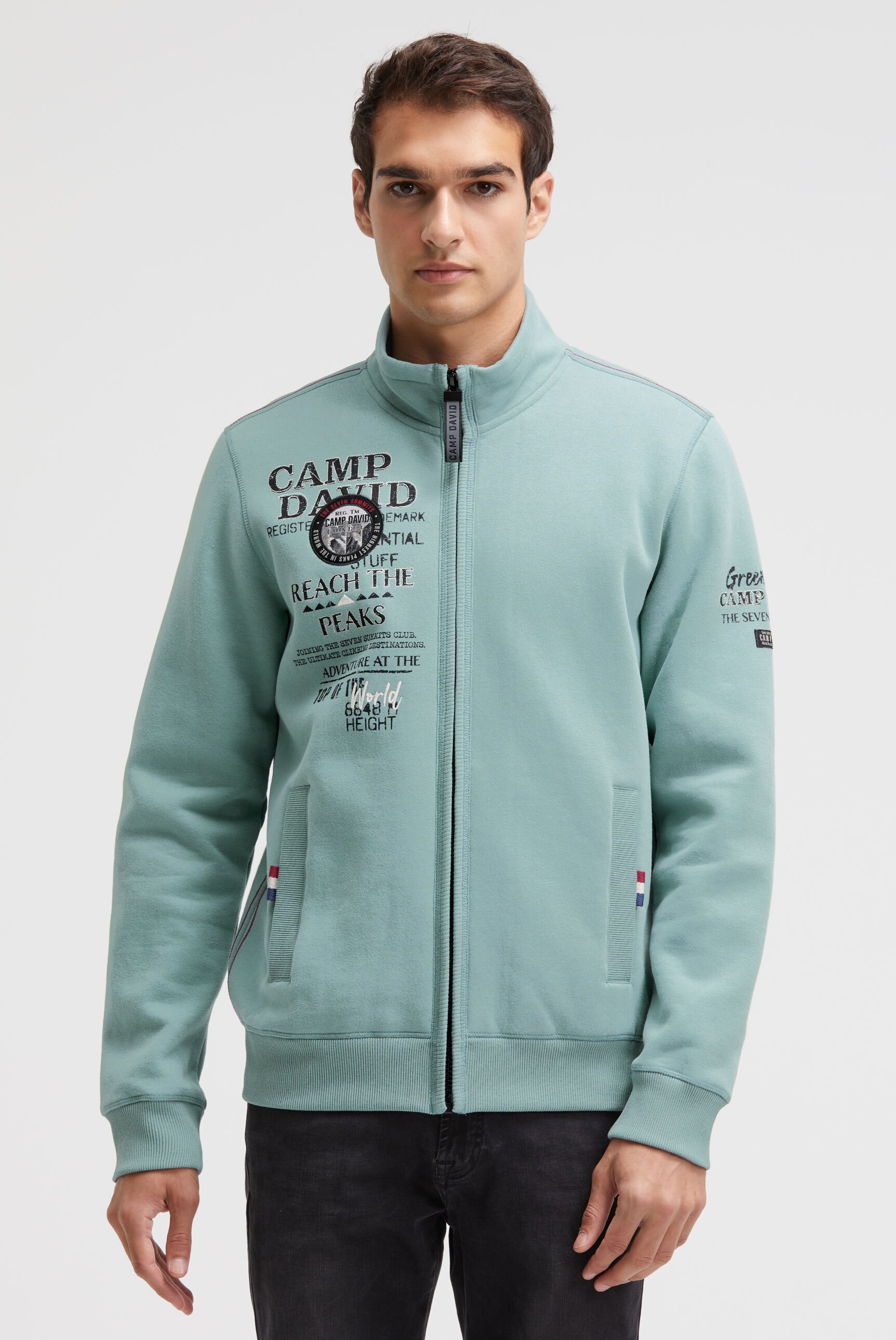 CAMP DAVID Sweatjacke mit Stehkragen günstig online kaufen