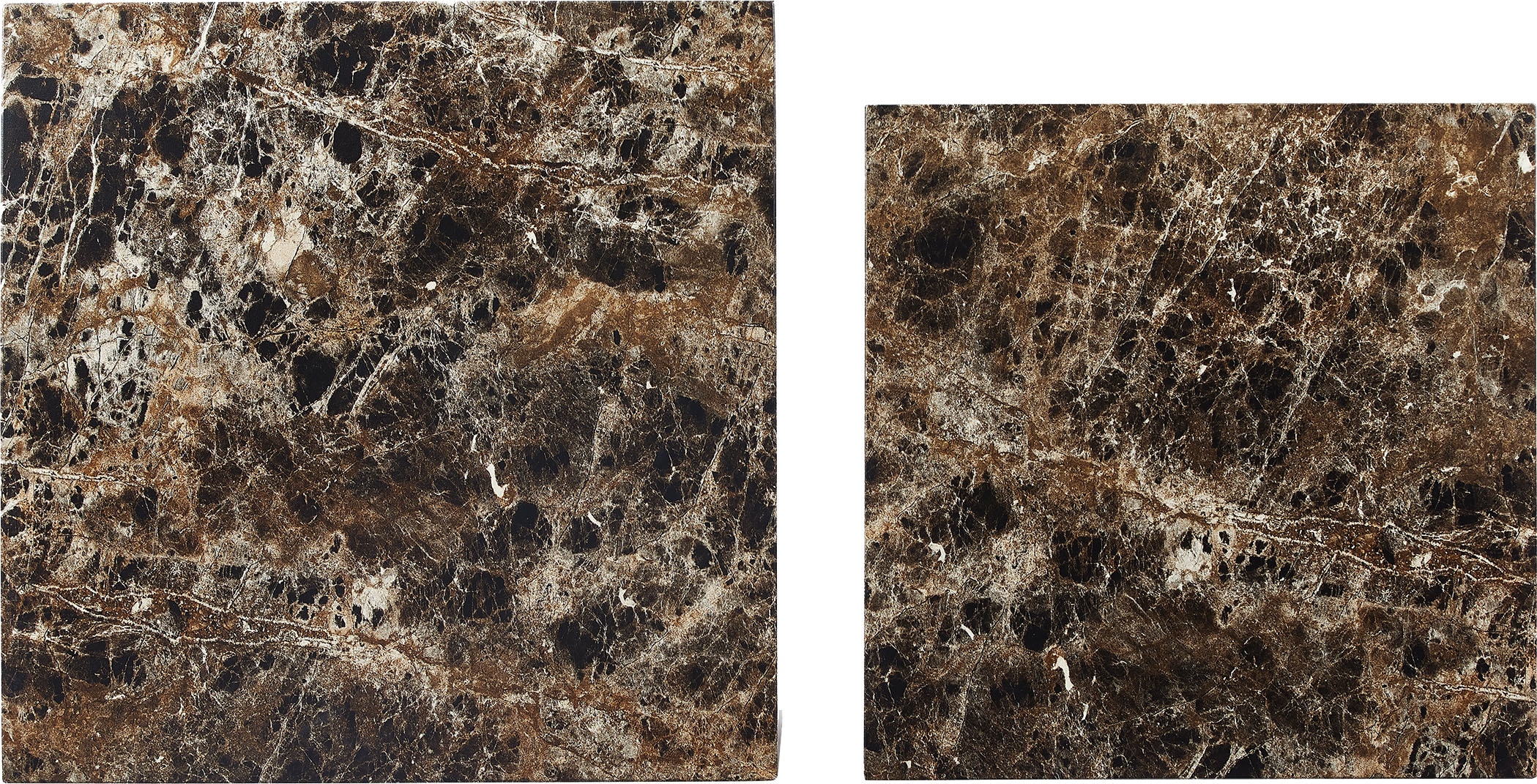 SalesFever Couchtisch »Almeria Bestelltisch«, (Set, 2 St., 2er Set), quadratisch, in Marmoroptik foliert