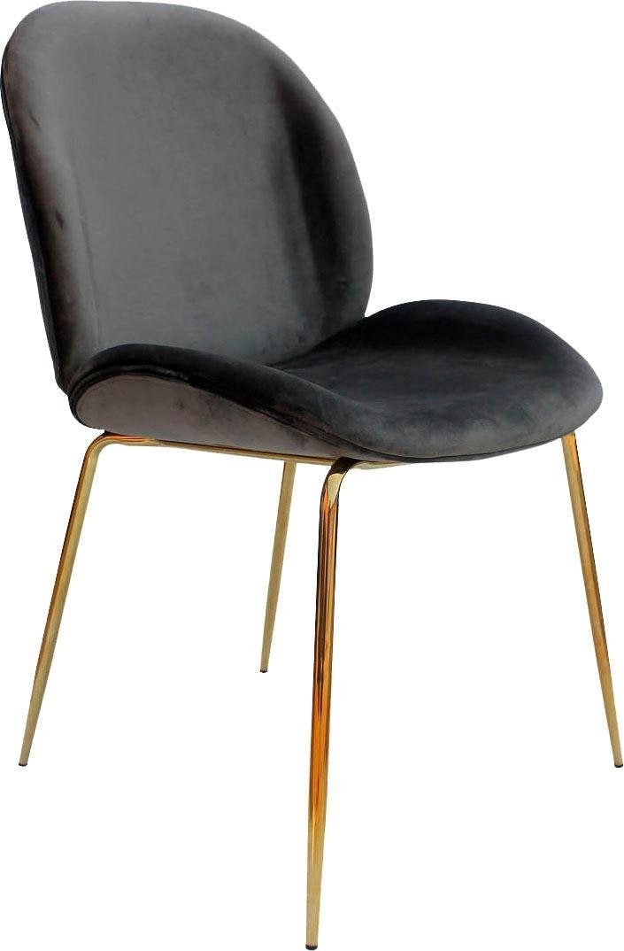 Kayoom Stuhl »Charlize 110 2er-Set, TOPSELLER! Esszimmerstühle,moderne Optik«, (Set), 2 St., Samtstoff, samtweicher Bezug, bequem, zeitlos, moderne Optik