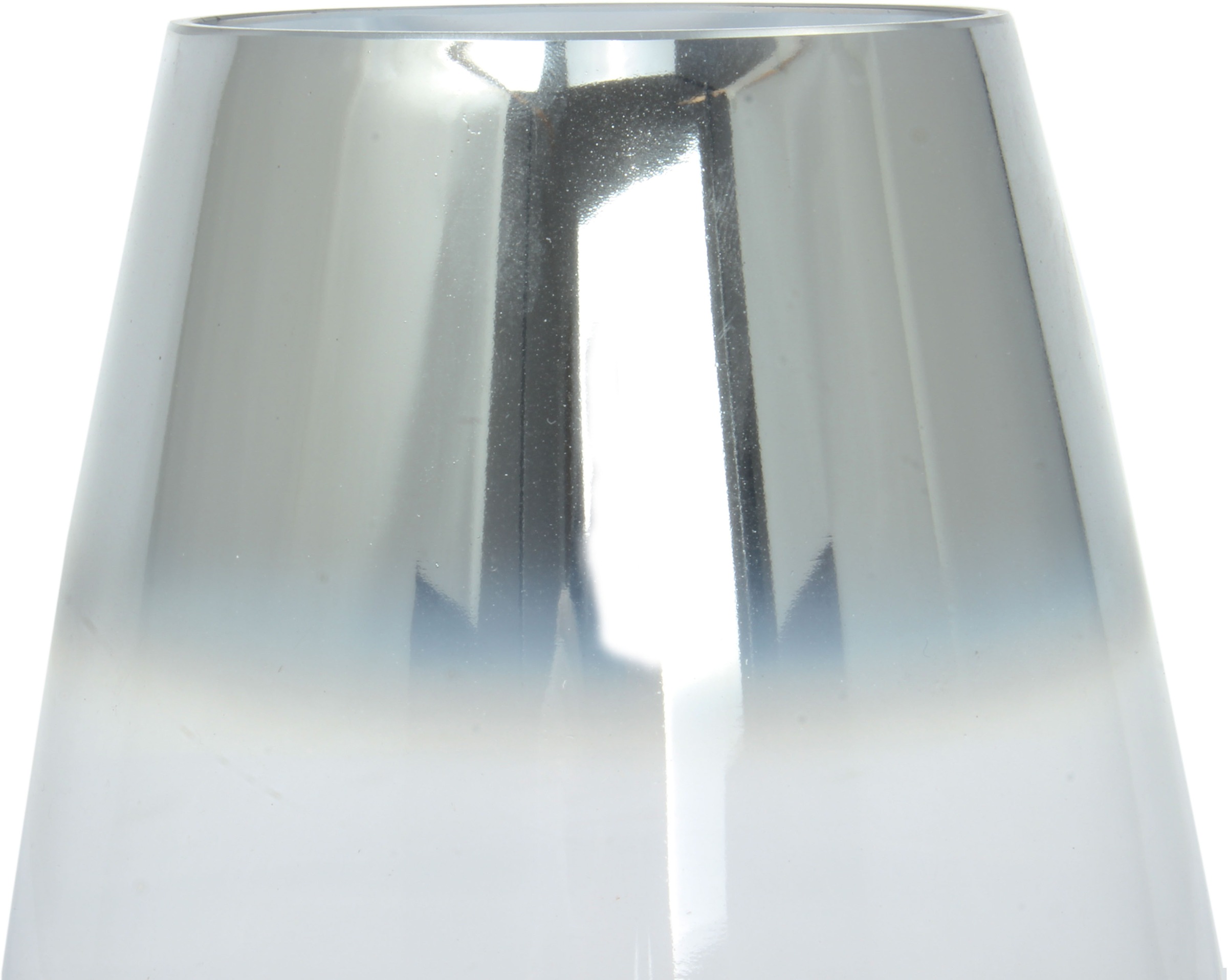 Vase Design en Verre Saigon 18cm Argent