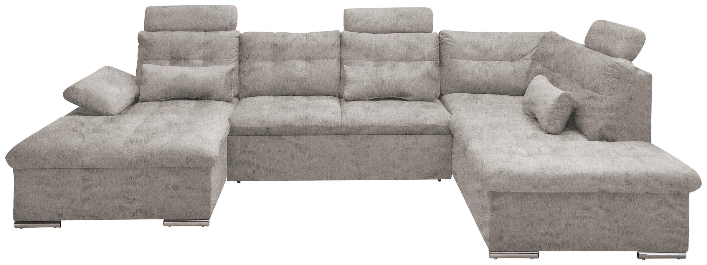 ED EXCITING DESIGN Wohnlandschaft "Jakarta U-Form mit Bettfunktion, Bettkas günstig online kaufen