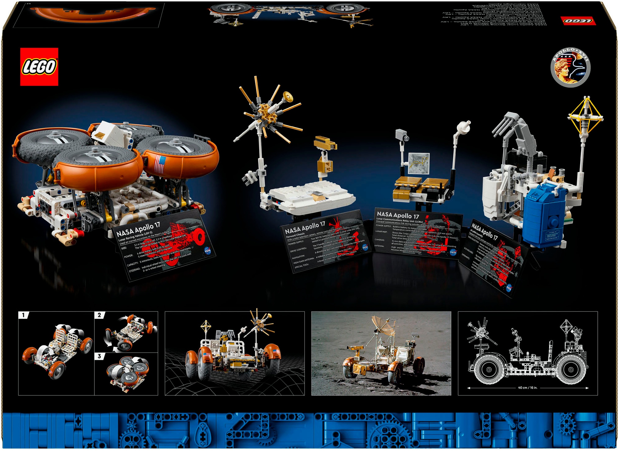 LEGO® Konstruktionsspielsteine »NASA Apollo Lunar Roving Vehicle (LRV) (42182), LEGO Technic«, (1913 St.), Made in Europe