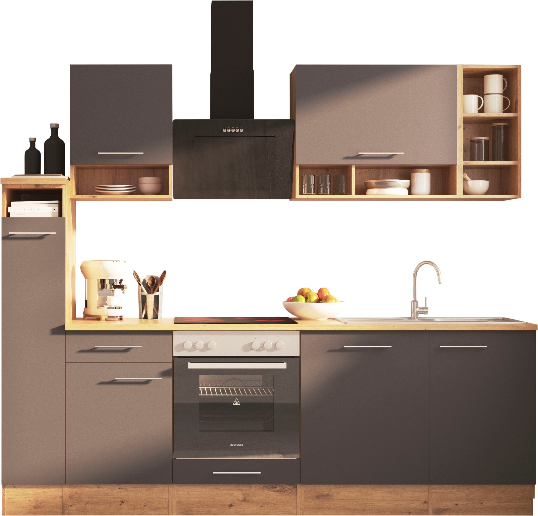 RESPEKTA Küche "Hilde" Breite 250 cm, wechselseitig aufbaubar, exkl. Konfig günstig online kaufen