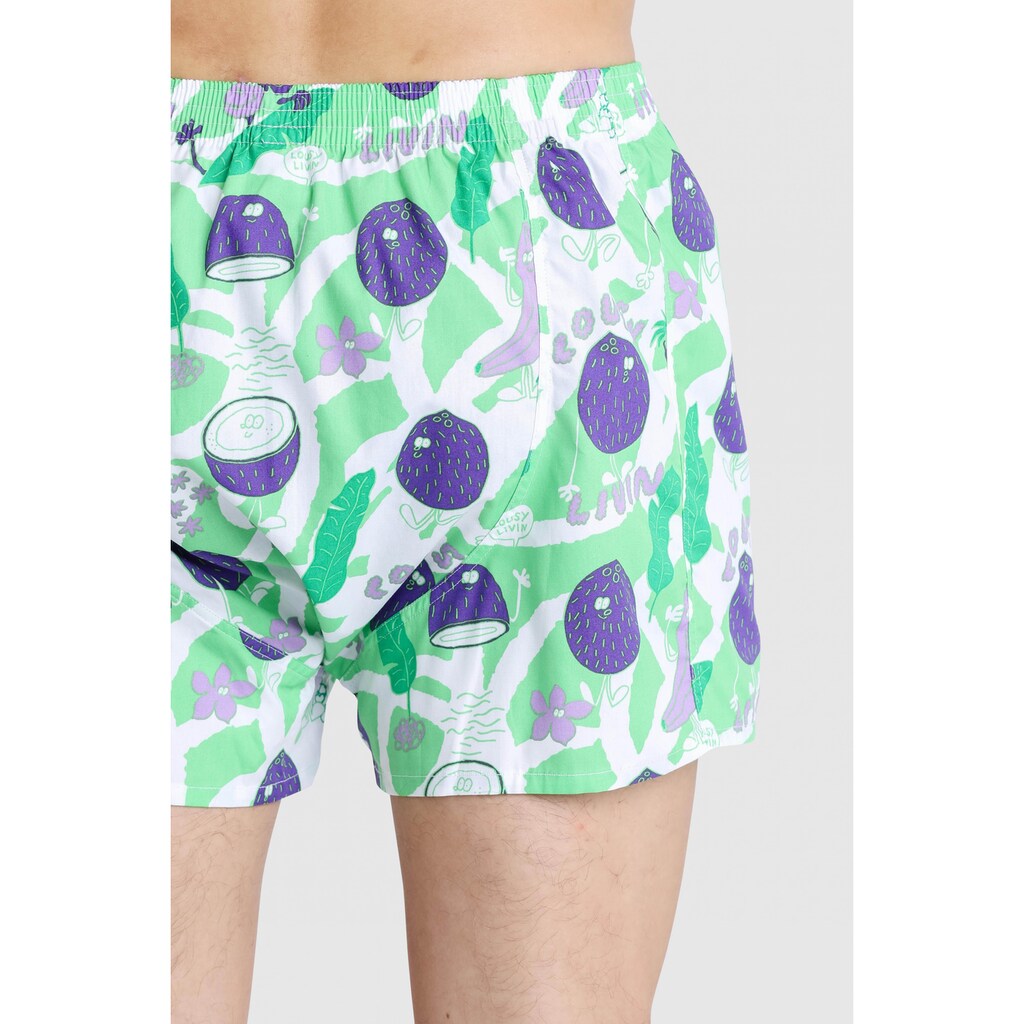 Lousy Livin Boxershorts »Coconut & Cocktails«, mit buntem Allover-Print