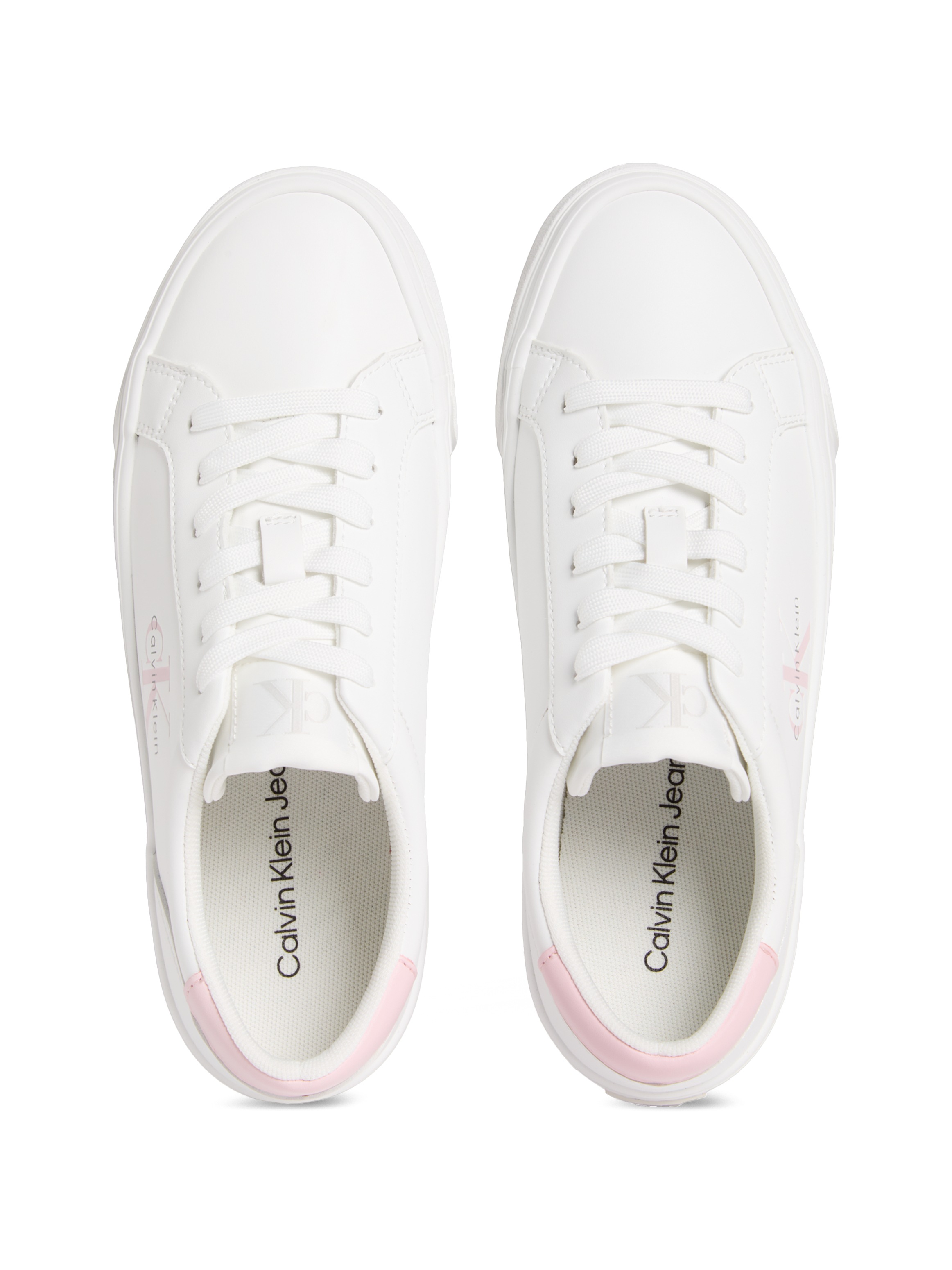 Calvin Klein Jeans Plateausneaker »VULC FLATF LTH LOGO TAG«, Schnürschuh, Halbschuh, Freizeitsneaker mit softem Schaftrand