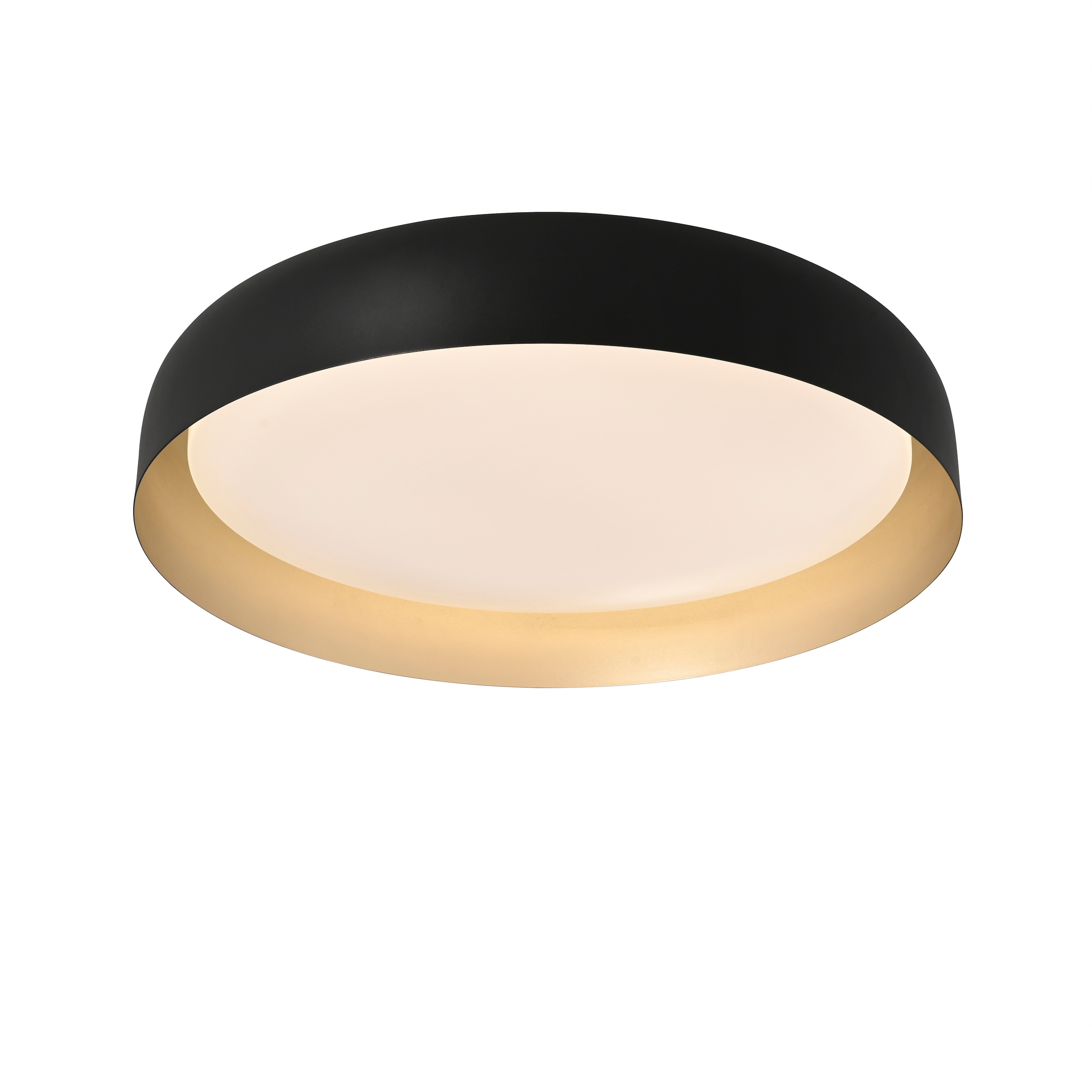 "JUST LIGHT Deckenleuchte ""OSKO"", schwarz, 1, Ø 57cm H: 11,5cm, 1 Stk., Leuchten, LED, Fernbedienung, Funk inkl., Deckenleuchte"