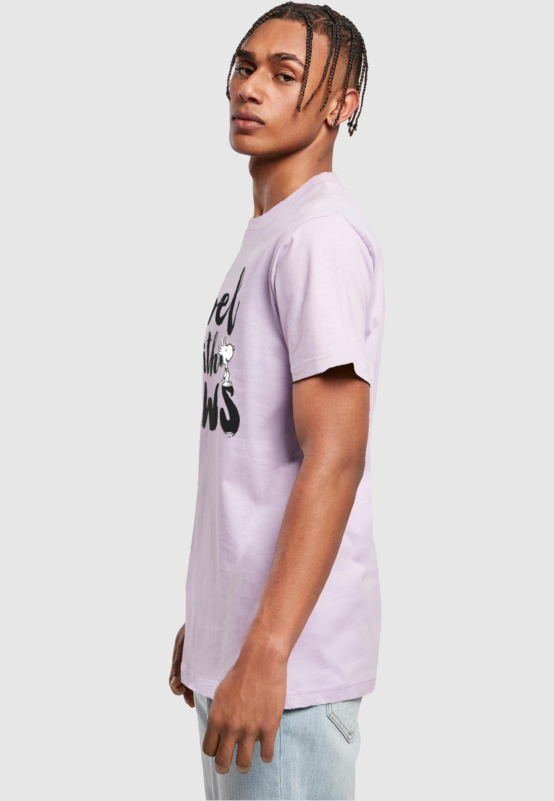 Merchcode T-Shirt »Merchcode Herren Peanuts - Rebel with paws T-Shirt Round Neck«, (1 tlg.)