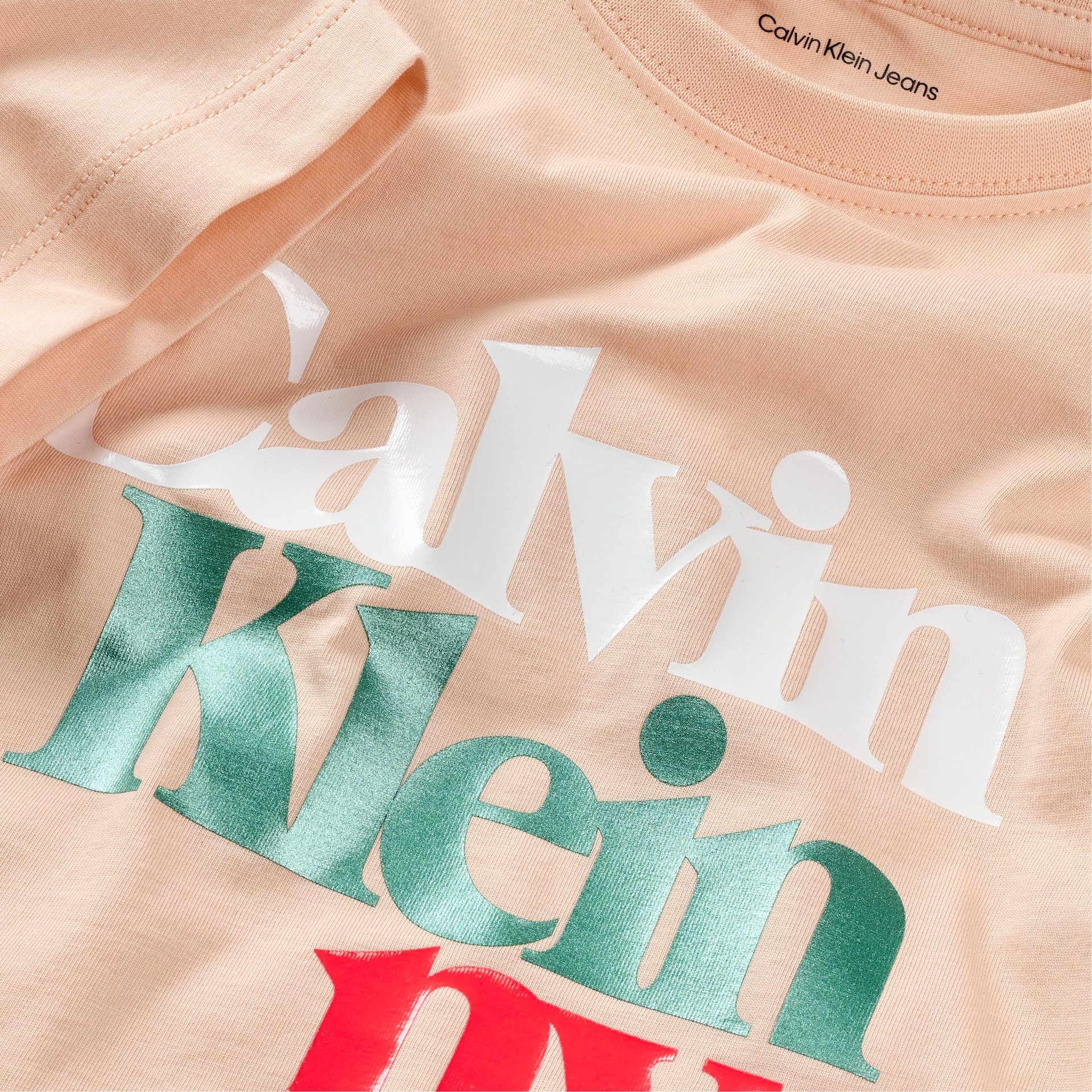 Calvin Klein T-Shirt »PEARL SIGNATURE NYC REGULAR TEE« für Kinder bis 16 Jahre, mit großem Druck