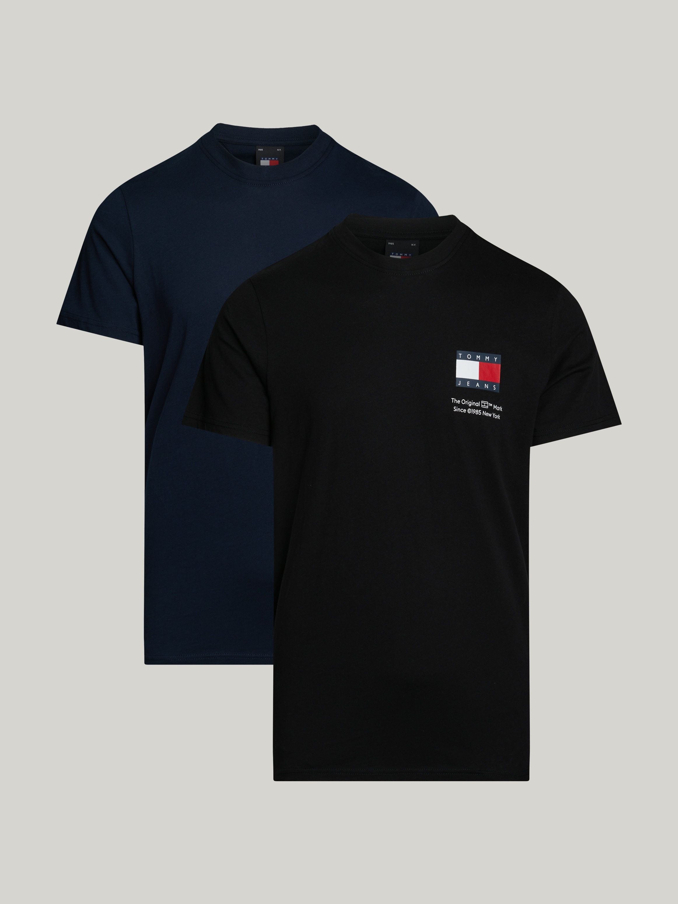 Tommy Jeans T-Shirt "TJM SLIM 2PACK S/S FLAG DNA TEE", mit großem Logodruck günstig online kaufen