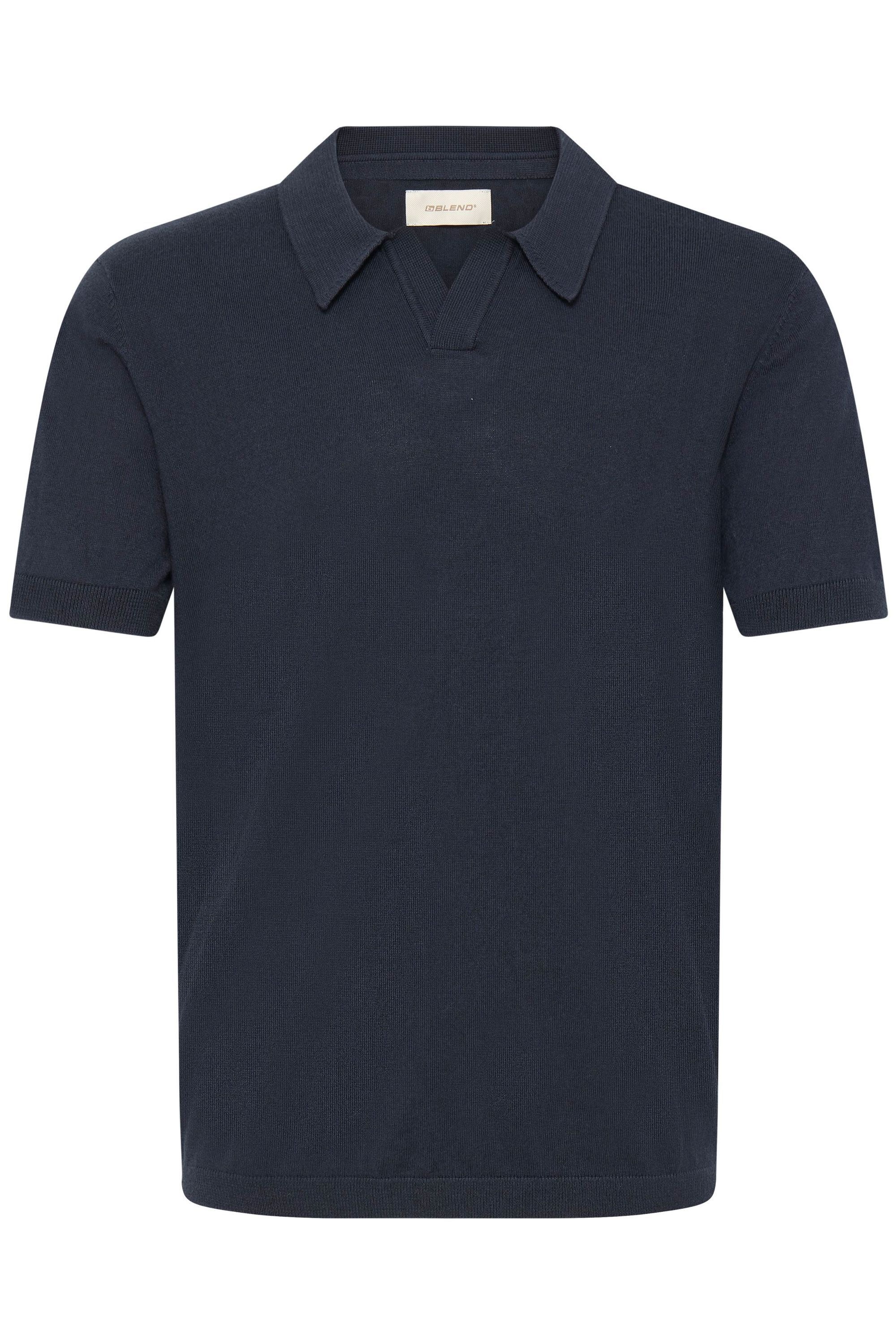 Blend Poloshirt "BHDao Polo" Modernes Feinstrick-Shirt mit V-Ausschnitt und günstig online kaufen