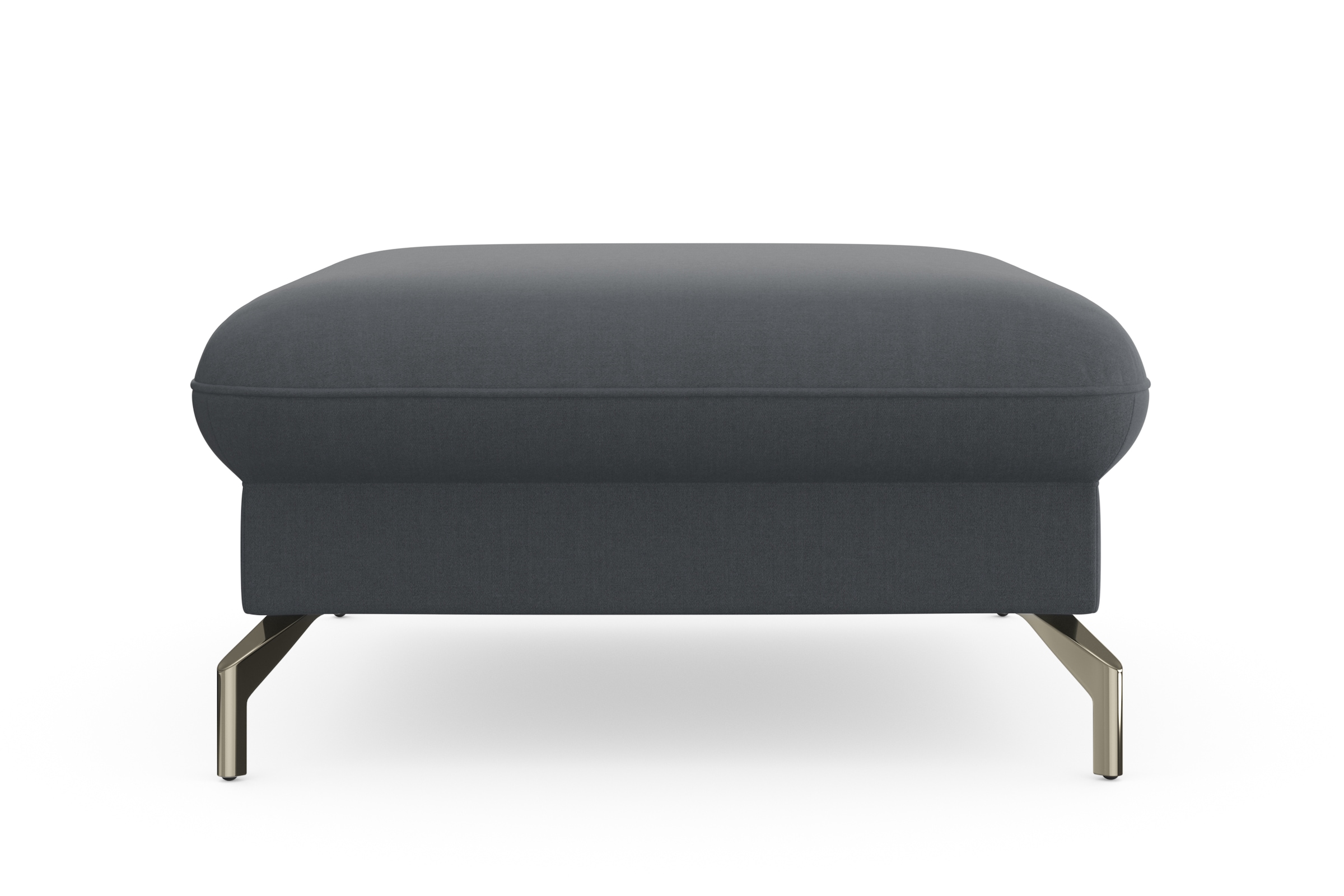 sit&more Hocker »Fashion«, inklusive Federkern, mit satinierten Nickelfüßen