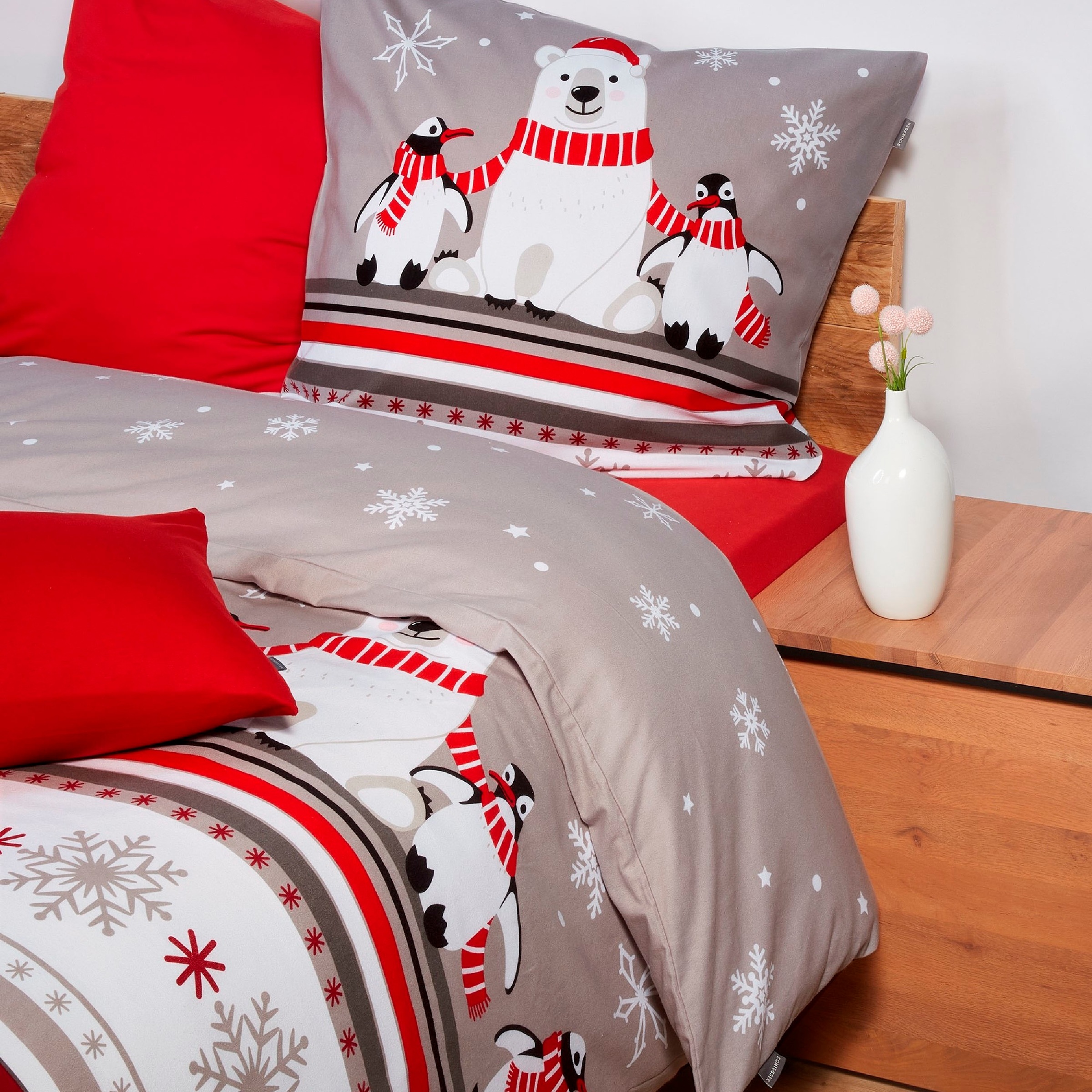 Schiesser Bettwäsche "Dida aus weicher Baumwolle mit coolem Winterprint" 2 günstig online kaufen