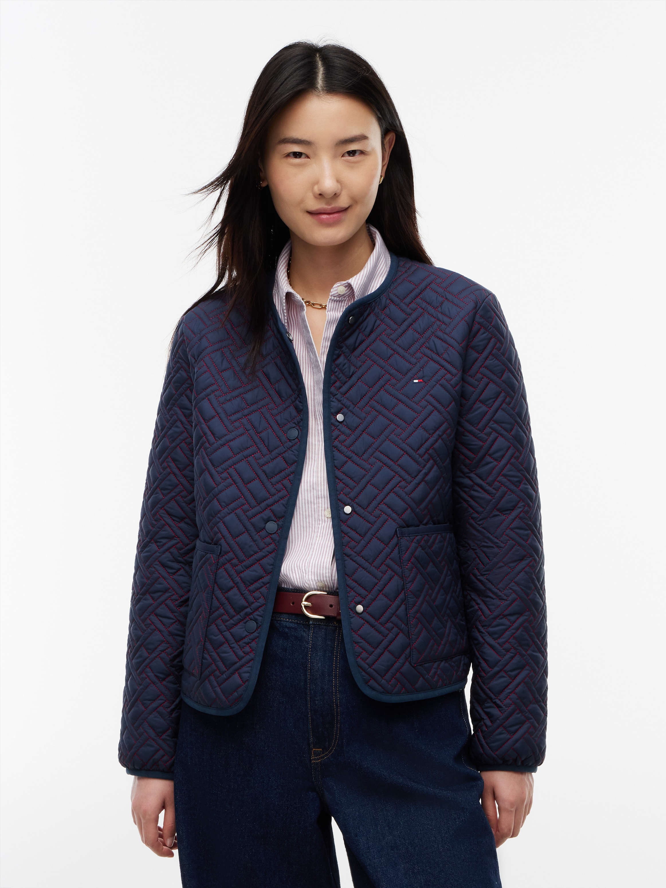 Tommy Hilfiger Steppjacke "QUILTED LINER JACKET" Kunstfaser